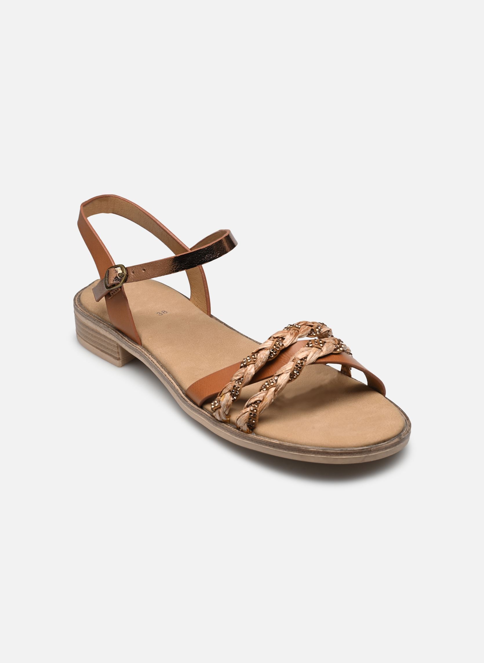 Sandales plates ACIANO W02702 femme marron Comfeet Sandales plates ACIANO W02702 femme marron BROWN