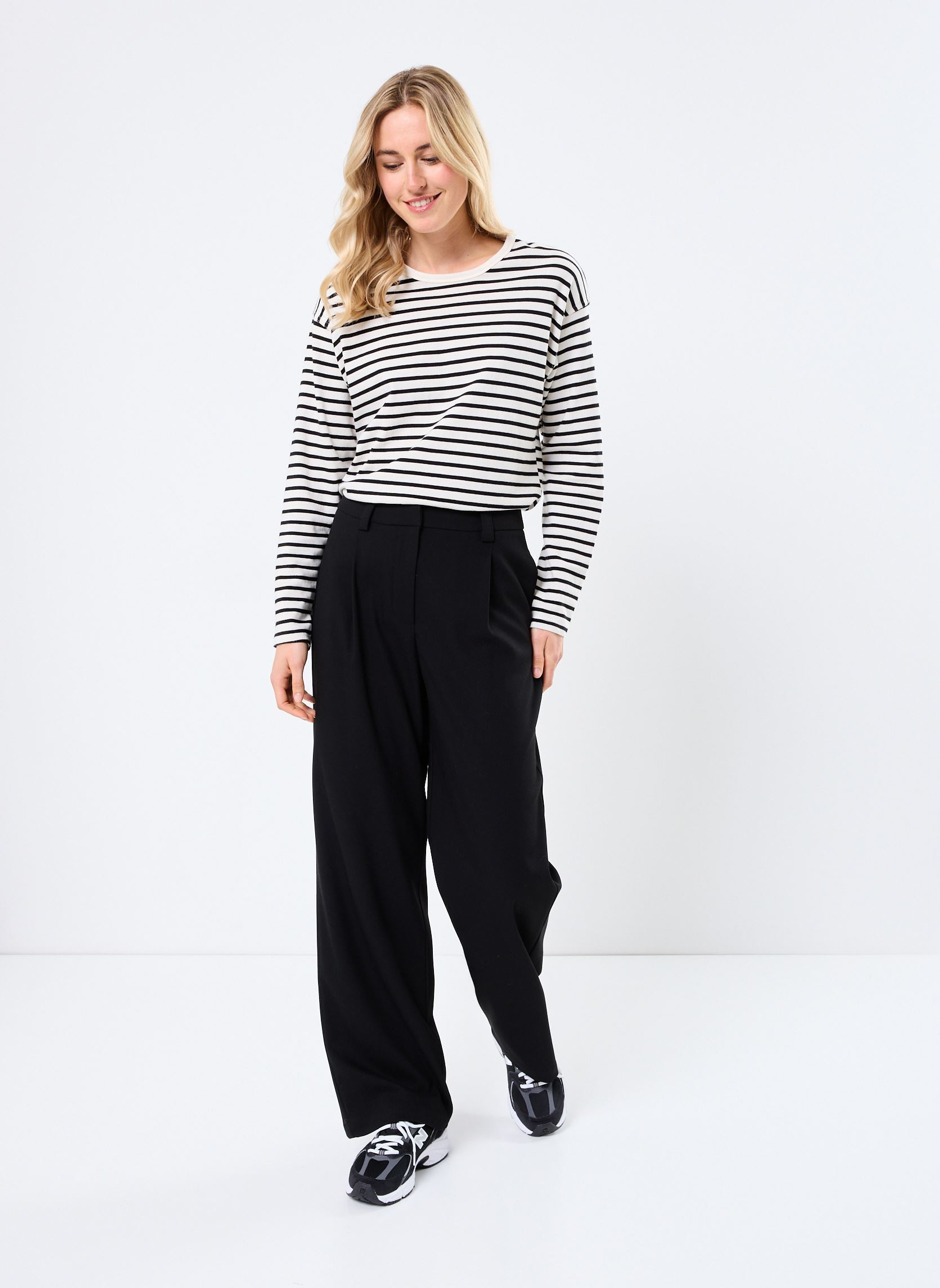 Pantalons de costume PEINTURE2 femme noir MADE BY Pantalons de costume PEINTURE2 femme noir JET BLACK