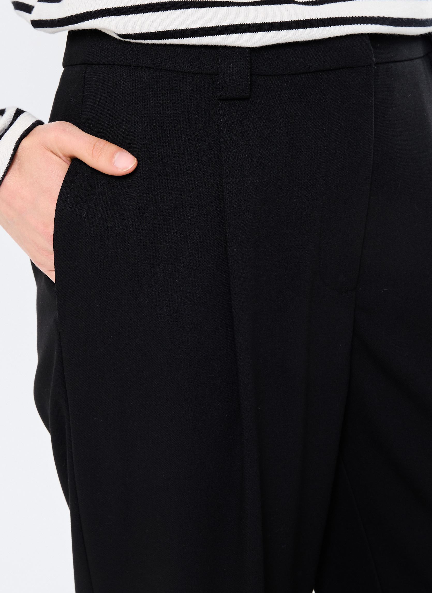 Pantalons de costume PEINTURE2 femme noir MADE BY Pantalons de costume PEINTURE2 femme noir JET BLACK