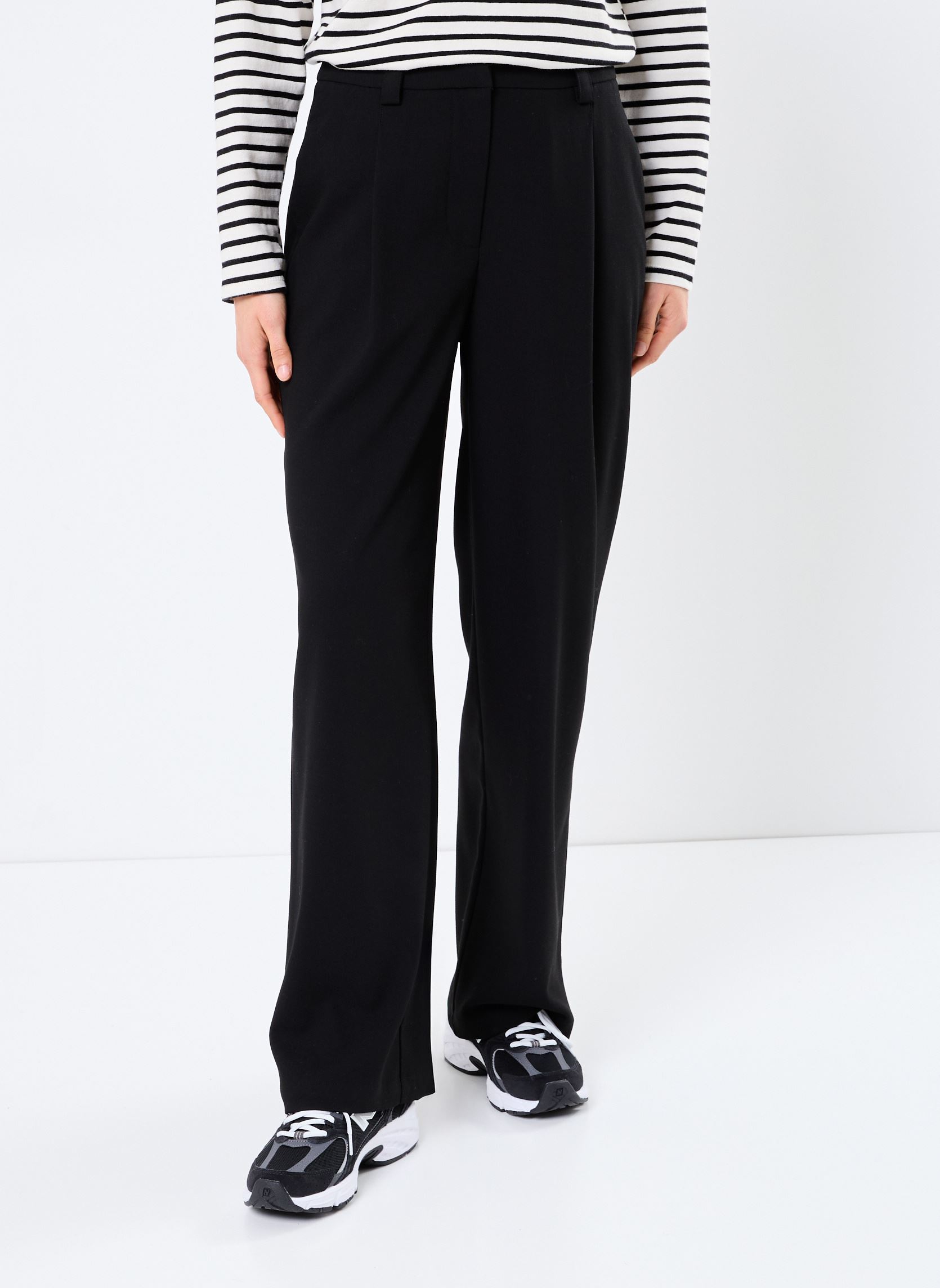 Pantalons de costume PEINTURE2 femme noir MADE BY Pantalons de costume PEINTURE2 femme noir JET BLACK