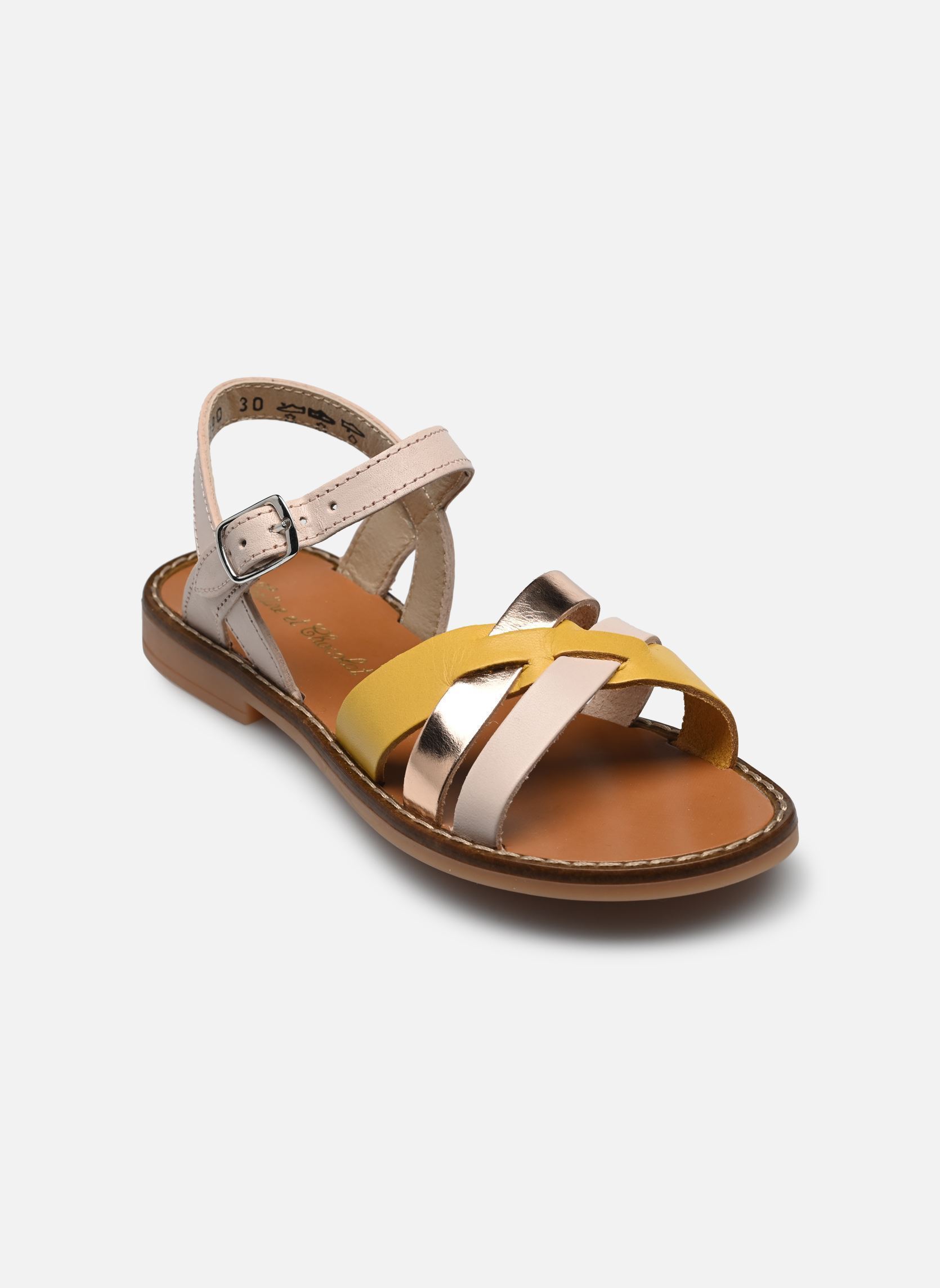 Sandalen T&C 10 CROSS meisjes wit Tartine et Chocolat Sandalen T&C 10 CROSS meisjes wit LATTE
