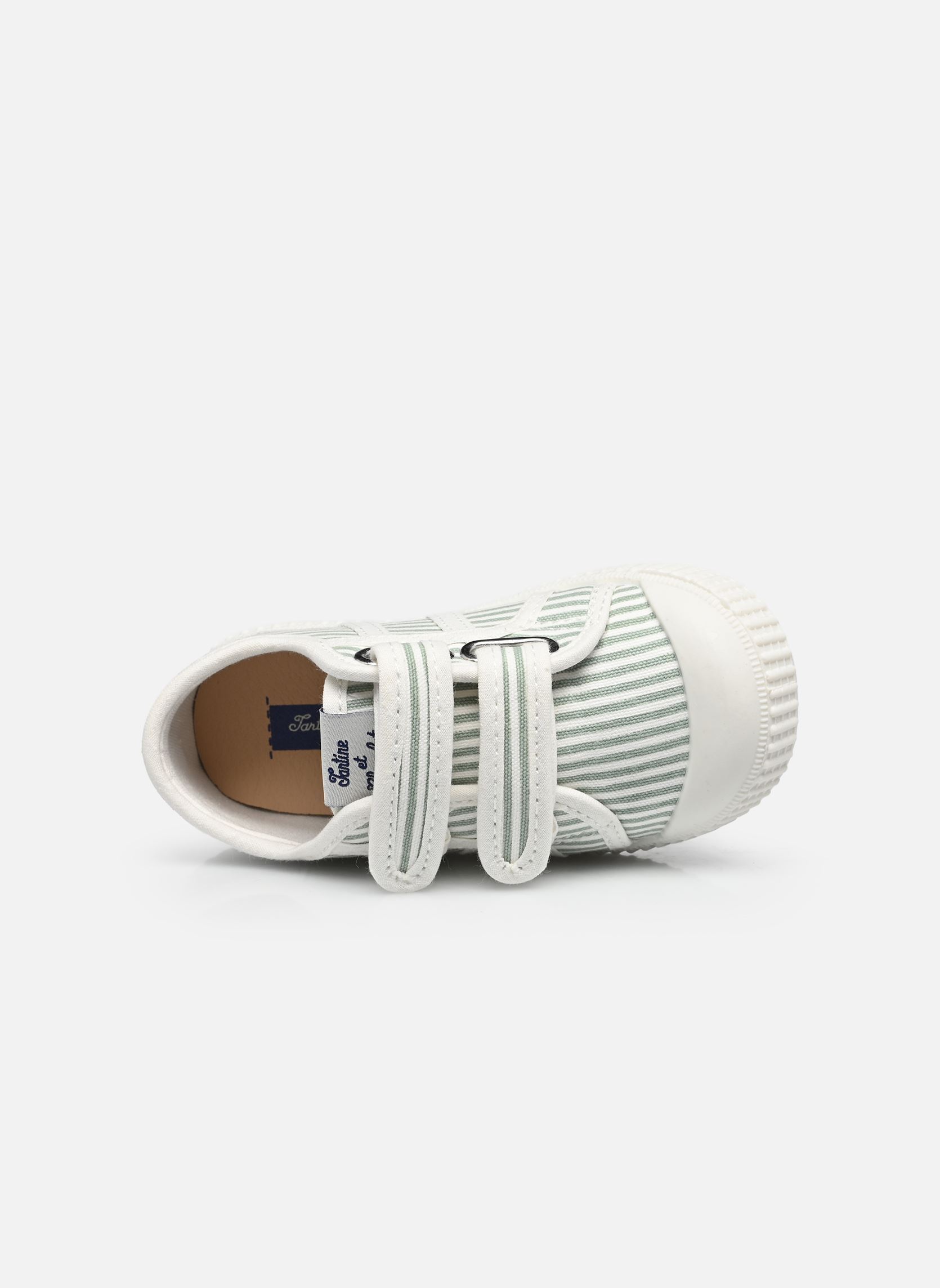 Baskets basses T&C 14 EASY garçon vert Tartine et Chocolat Baskets basses T&C 14 EASY garçon vert STRIPES SAUGE