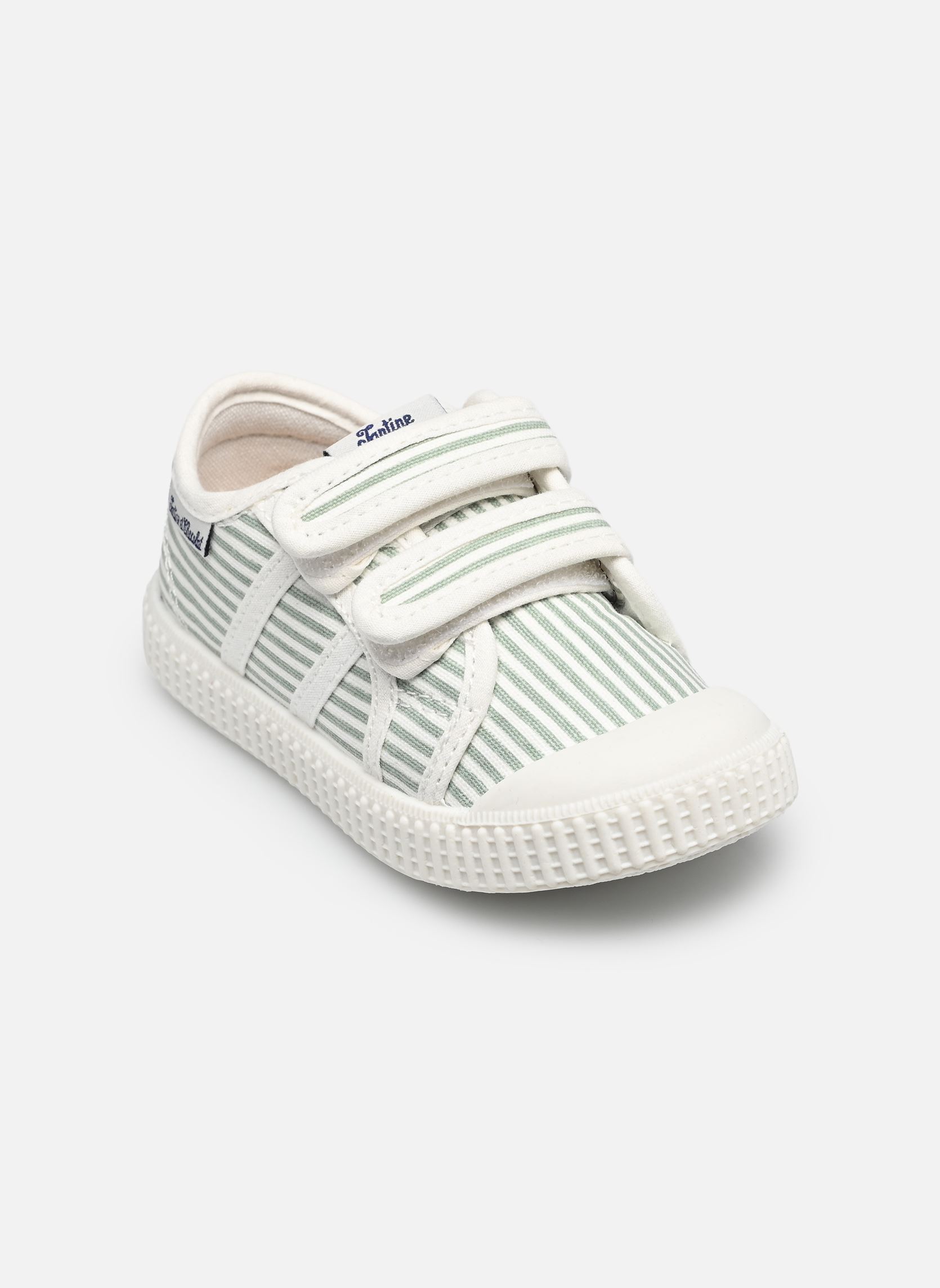Baskets basses T&C 14 EASY garçon vert Tartine et Chocolat Baskets basses T&C 14 EASY garçon vert STRIPES SAUGE
