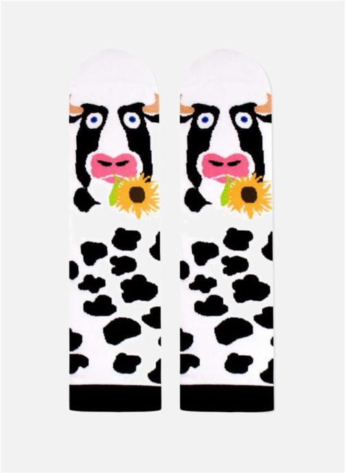 Pirin Hill Chaussettes Chaussettes Pirin Hill Arty Oh La Vache ! femme blanc