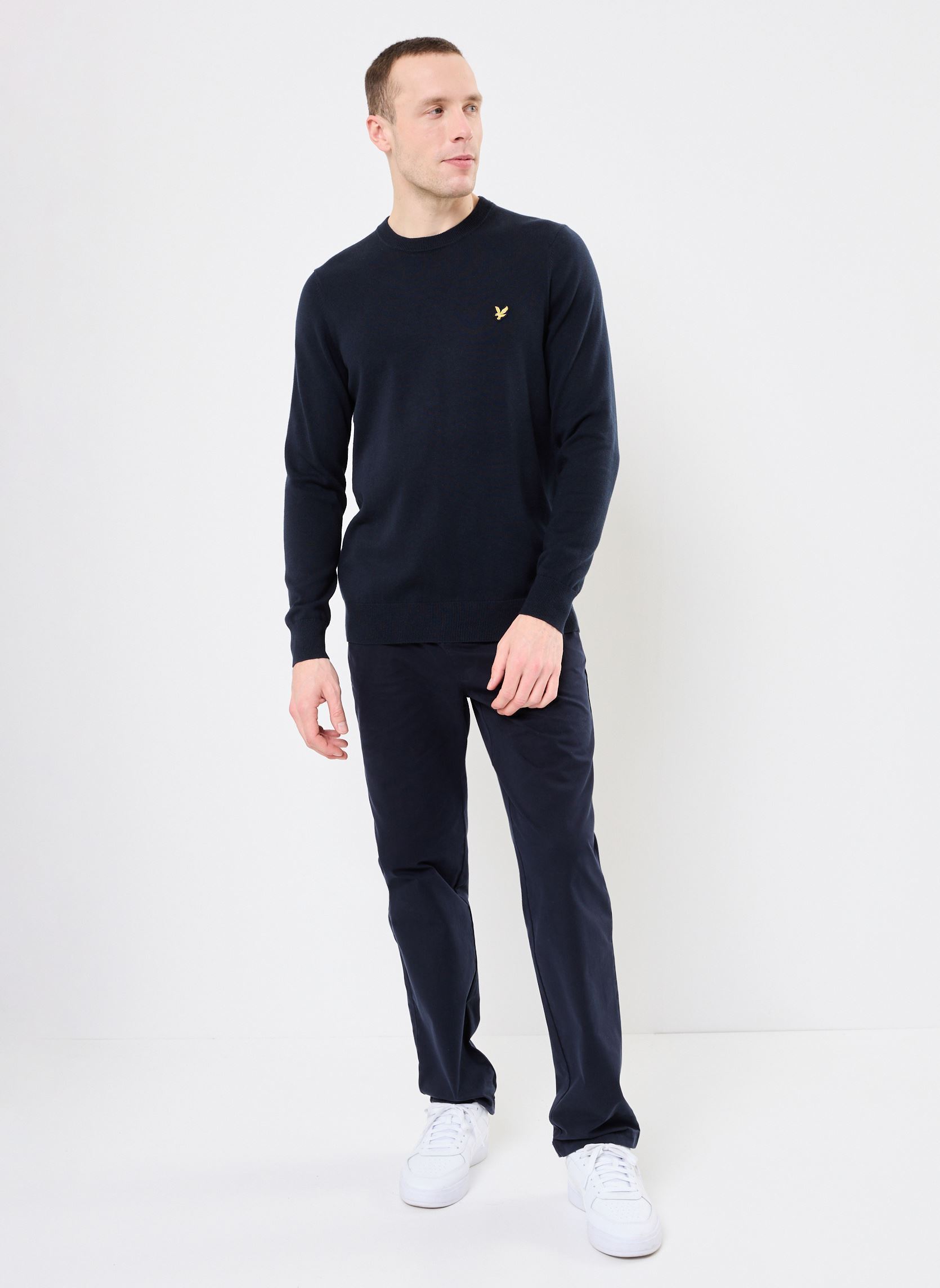 Pulls Cotton Crew Neck Jumper New homme bleu Lyle & Scott Pulls Cotton Crew Neck Jumper New homme bleu DARK NAVY