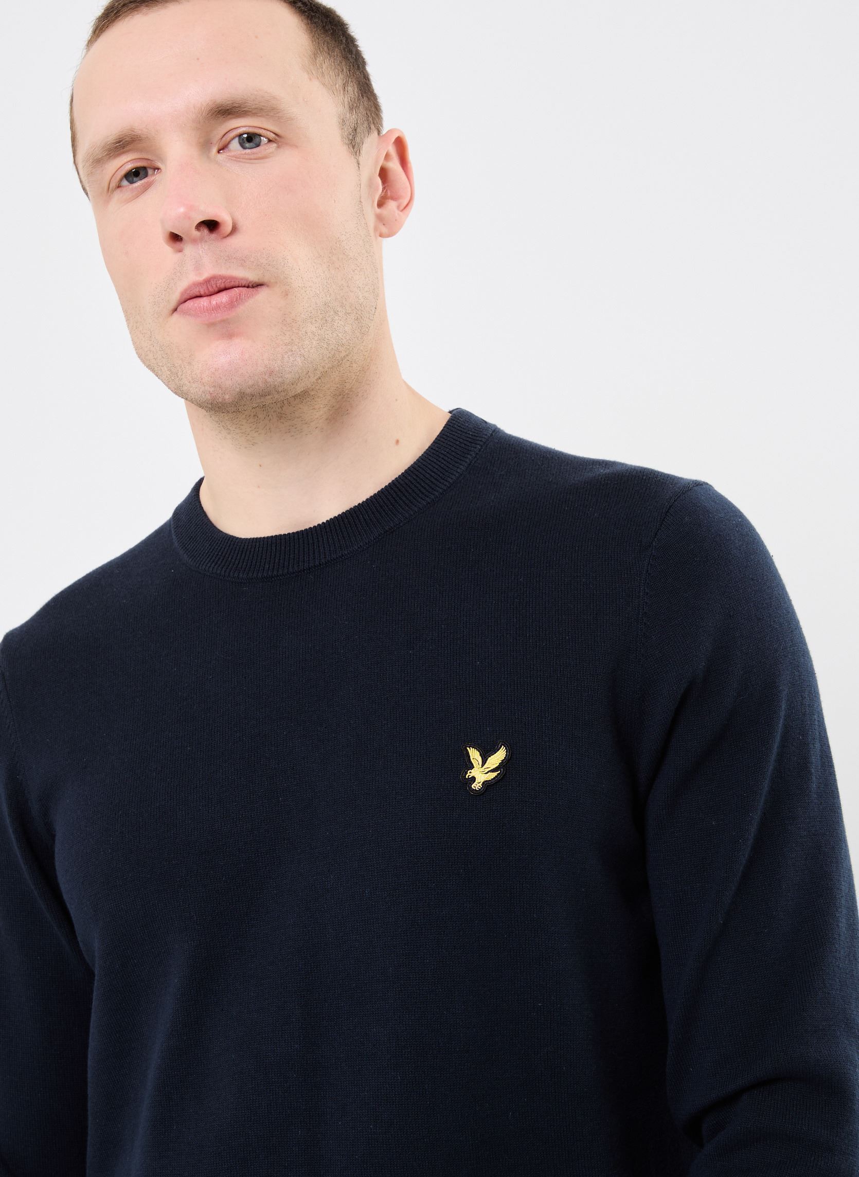 Pulls Cotton Crew Neck Jumper New homme bleu Lyle & Scott Pulls Cotton Crew Neck Jumper New homme bleu DARK NAVY