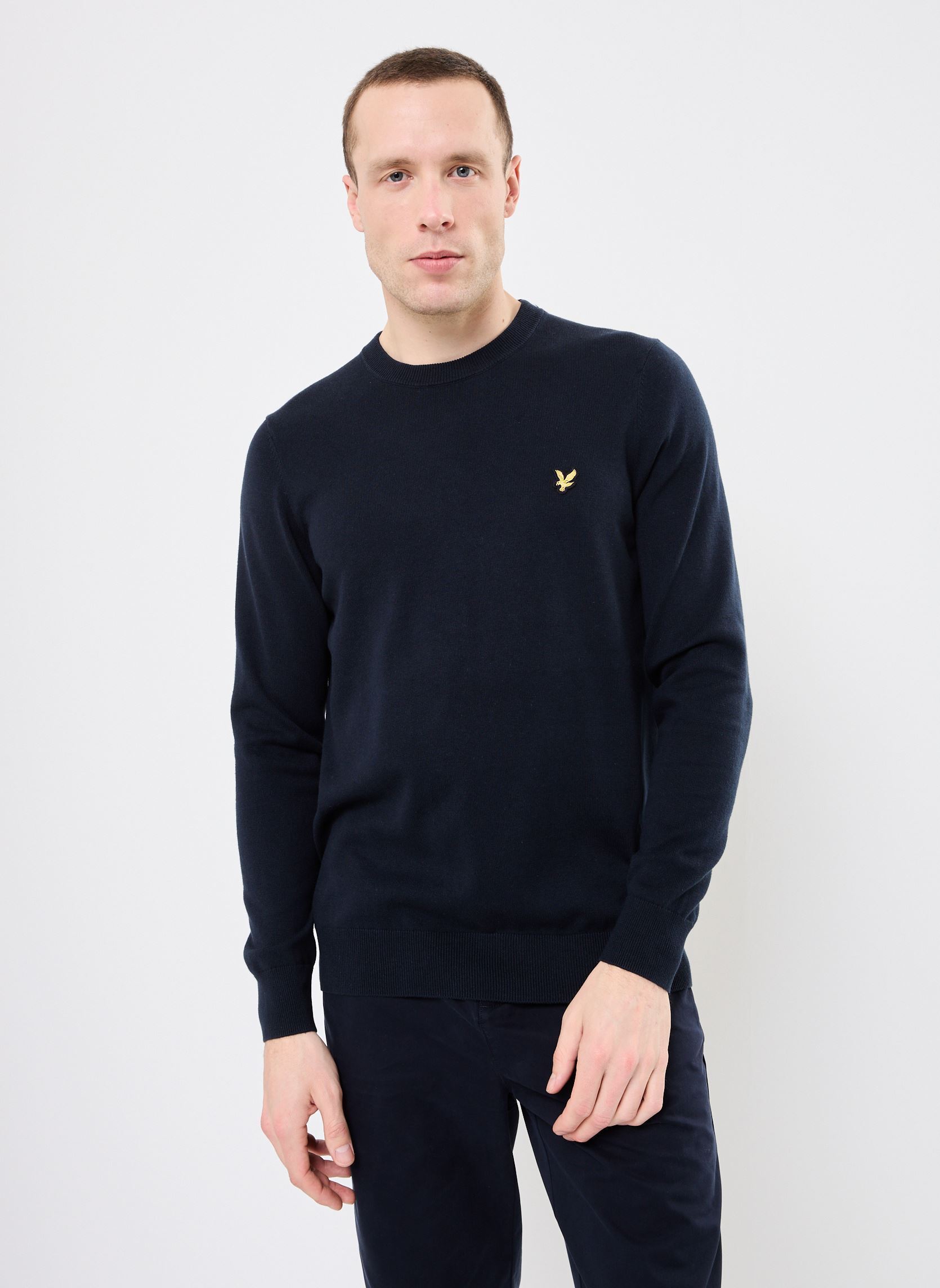 Pulls Cotton Crew Neck Jumper New homme bleu Lyle & Scott Pulls Cotton Crew Neck Jumper New homme bleu DARK NAVY