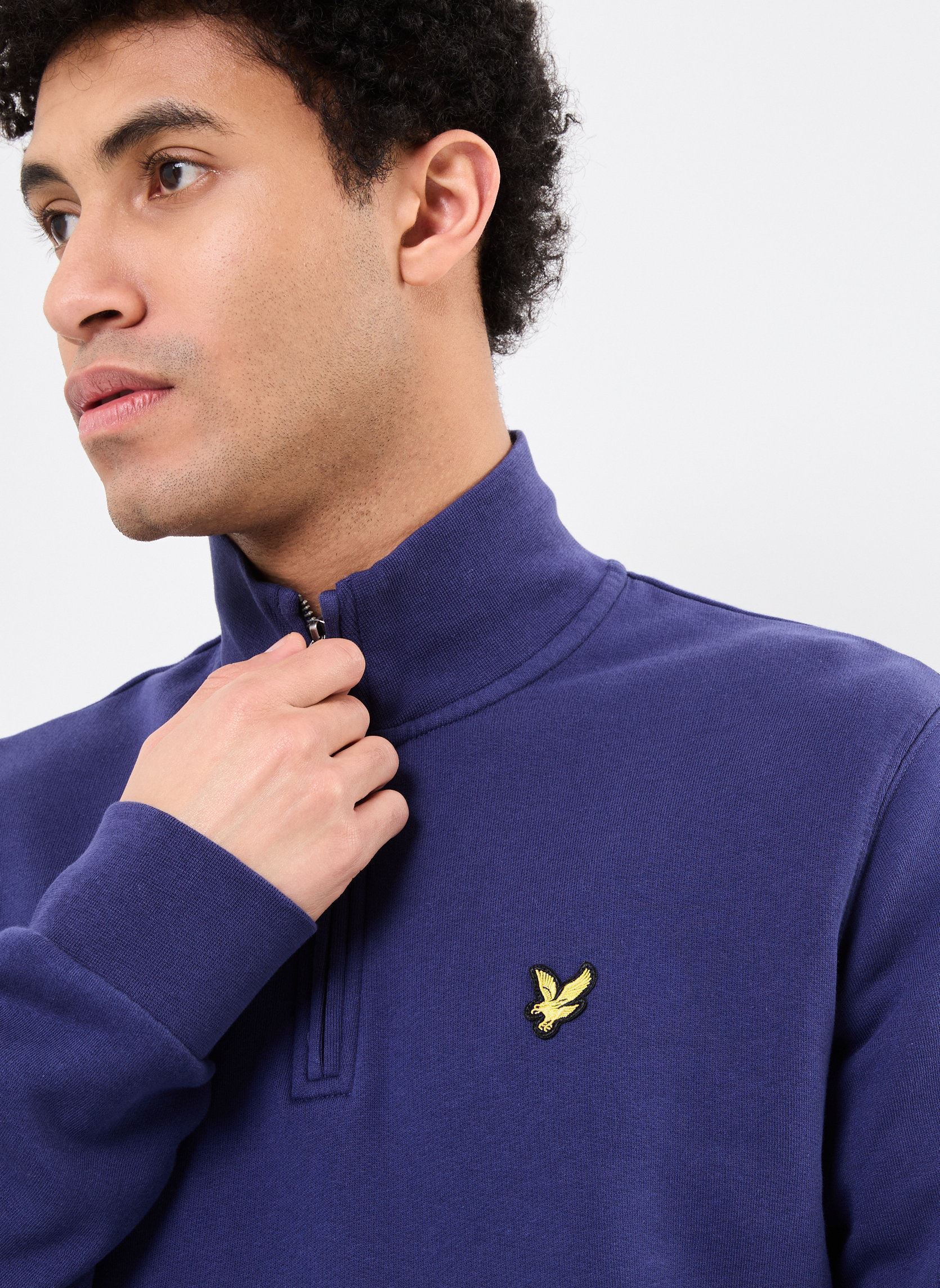 Sweaters met rits Loopback Quarter Zip Sweat heren blauw Lyle & Scott Sweaters met rits Loopback Quarter Zip Sweat heren blauw DEEP INDIGO