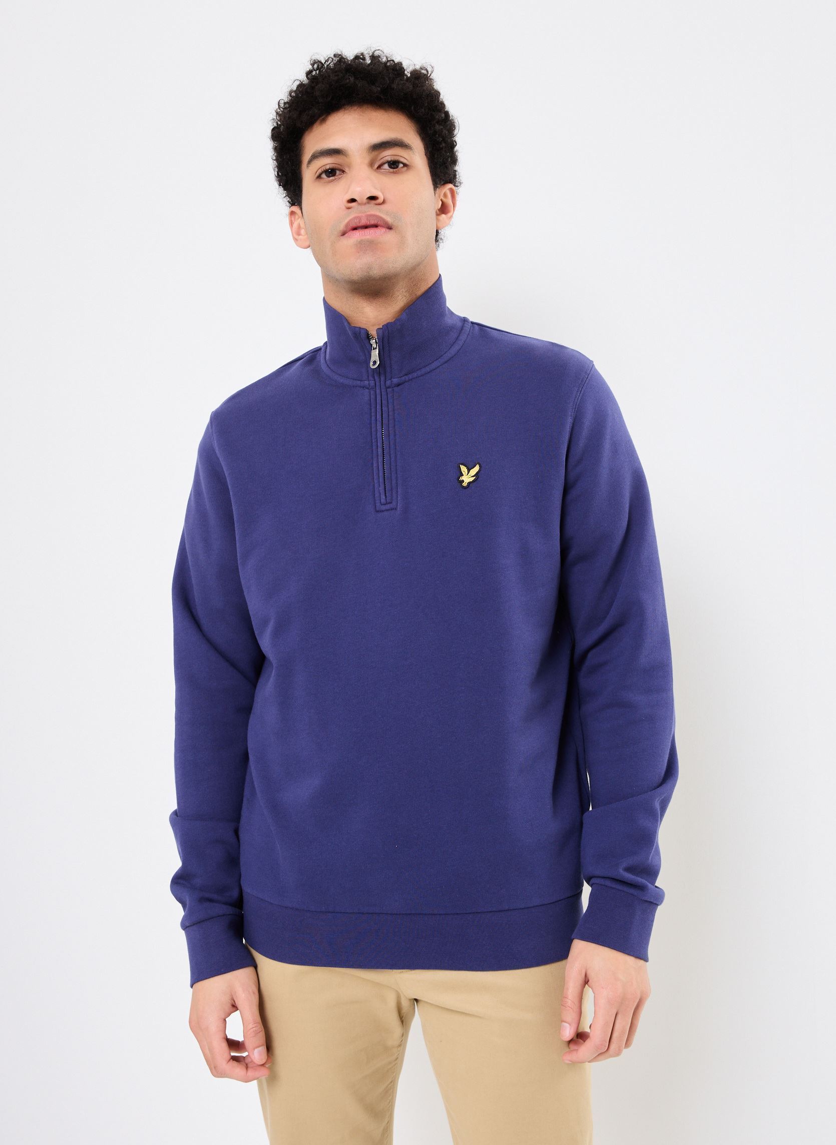 Sweaters met rits Loopback Quarter Zip Sweat heren blauw Lyle & Scott Sweaters met rits Loopback Quarter Zip Sweat heren blauw DEEP INDIGO