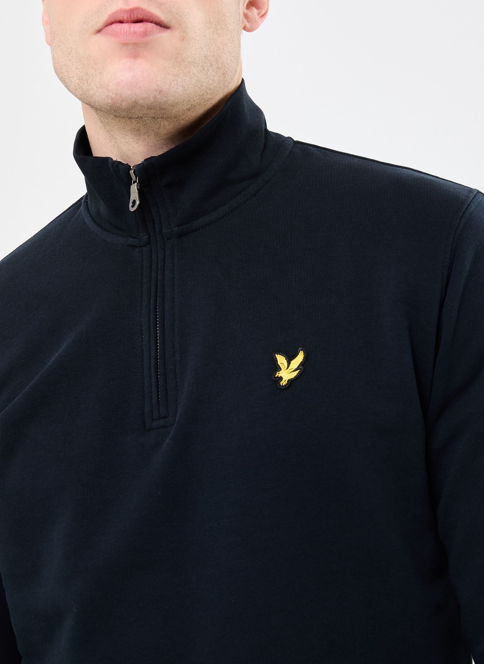 Sweaters met rits Loopback Quarter Zip Sweat heren blauw Lyle & Scott Sweaters met rits Loopback Quarter Zip Sweat heren blauw DARK NAVY
