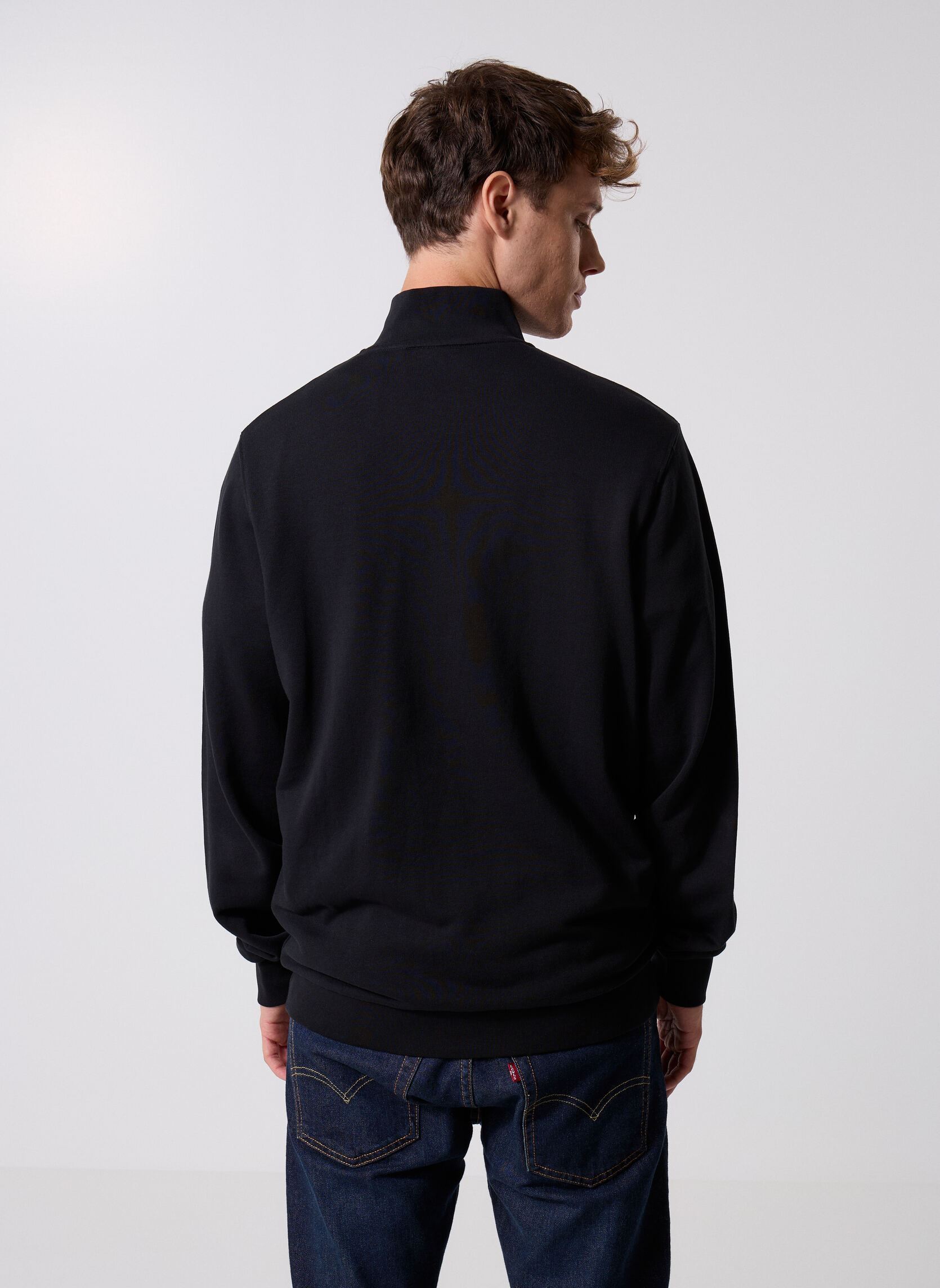 Sweatshirts mit Reißverschluss Loopback Quarter Zip Sweat herren schwarz Lyle & Scott Sweatshirts mit Reißverschluss Loopback Quarter Zip Sweat herren schwarz JET BLACK