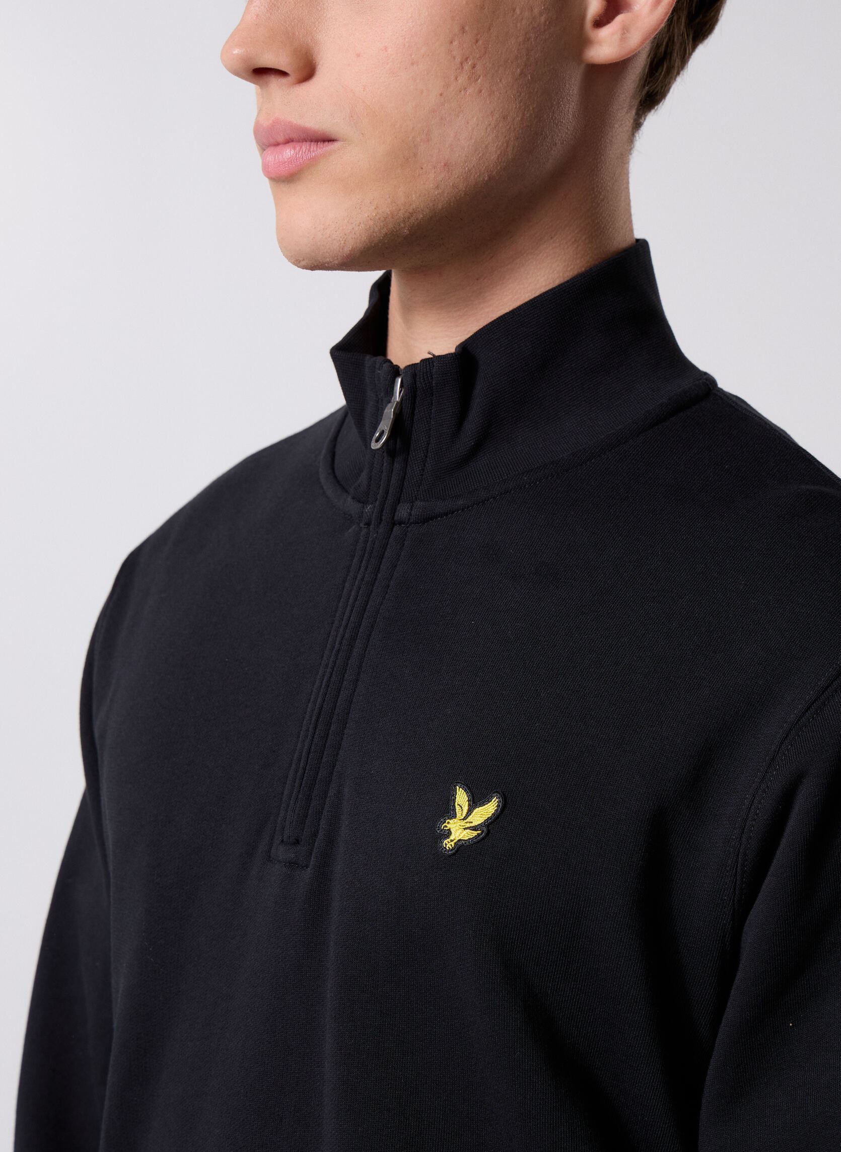 Sweatshirts mit Reißverschluss Loopback Quarter Zip Sweat herren schwarz Lyle & Scott Sweatshirts mit Reißverschluss Loopback Quarter Zip Sweat herren schwarz JET BLACK
