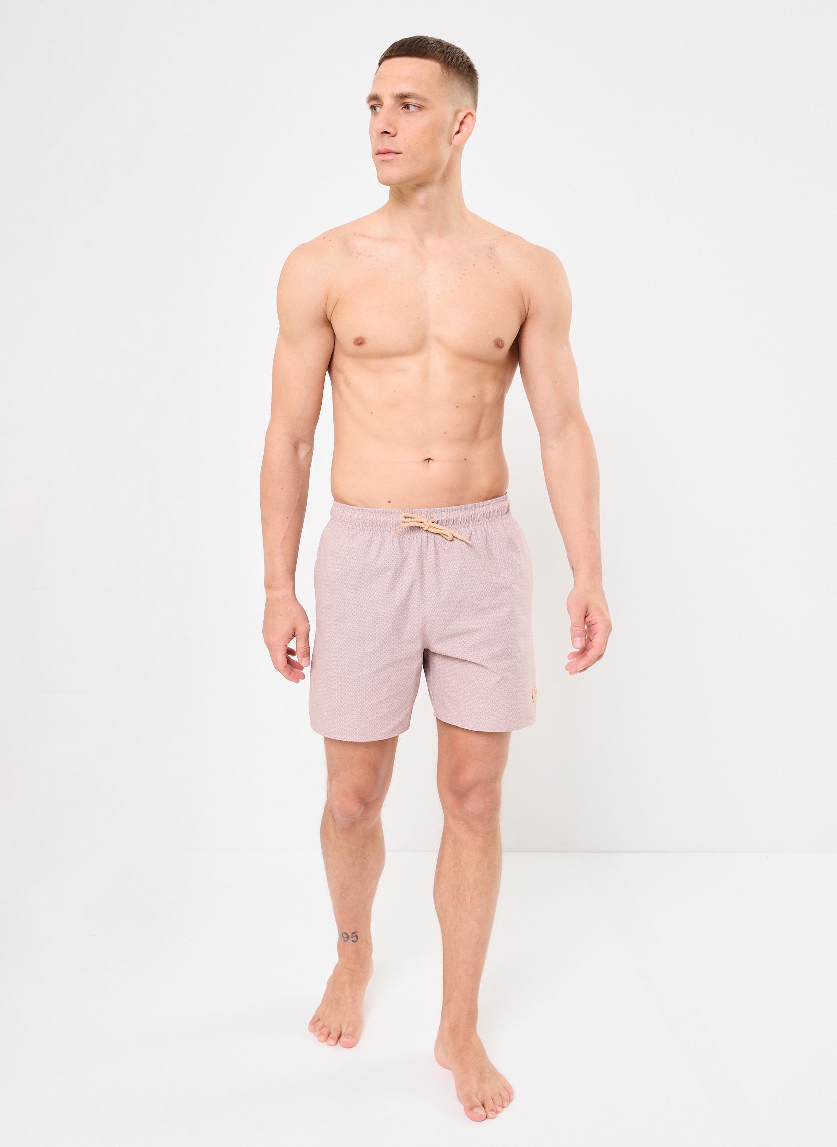 Shorts de bain Geo Motif Printed Swim Short homme marron Lyle & Scott Shorts de bain Geo Motif Printed Swim Short homme marron STEALTH BROWN
