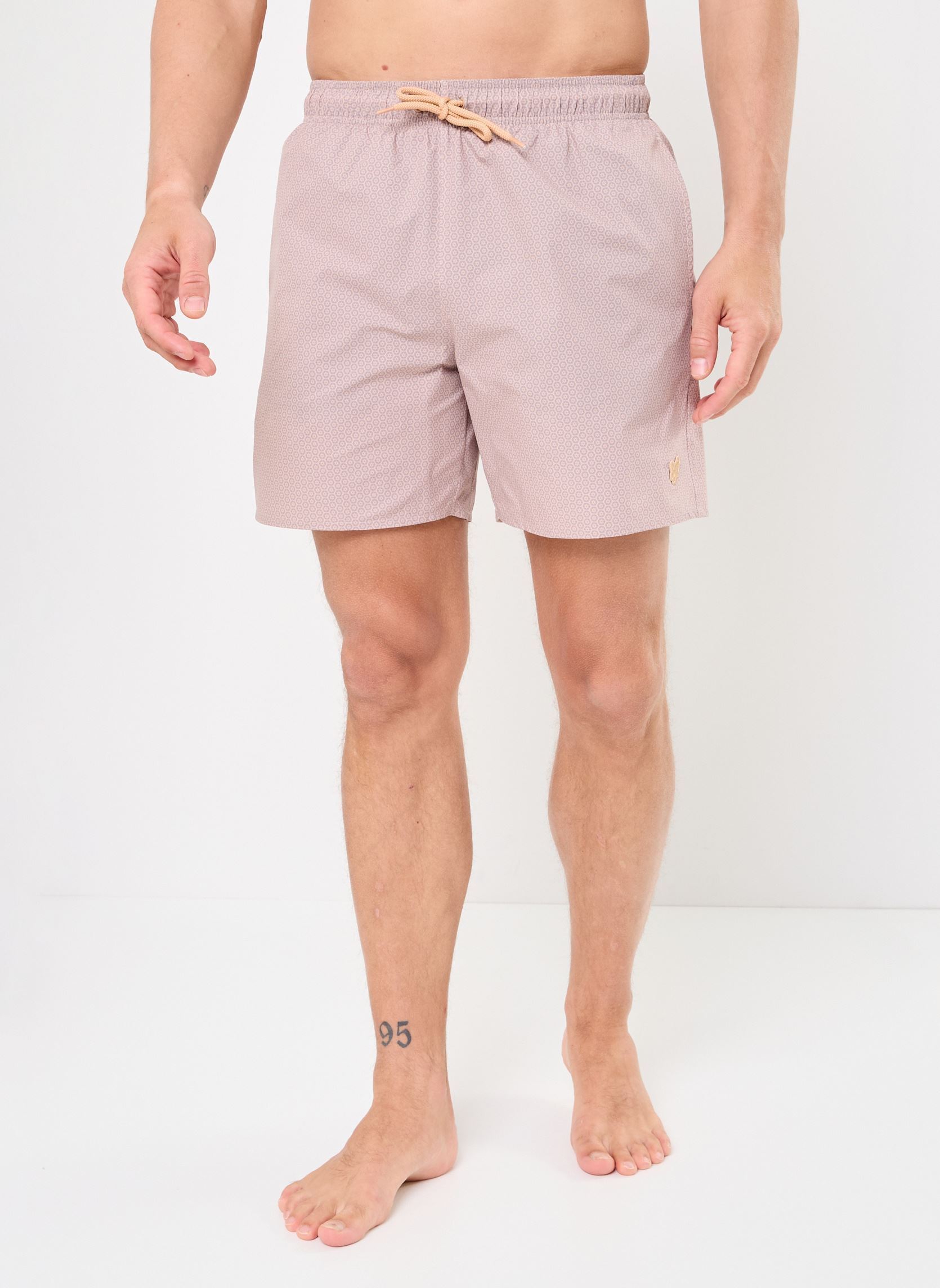 Shorts de bain Geo Motif Printed Swim Short homme marron Lyle & Scott Shorts de bain Geo Motif Printed Swim Short homme marron STEALTH BROWN