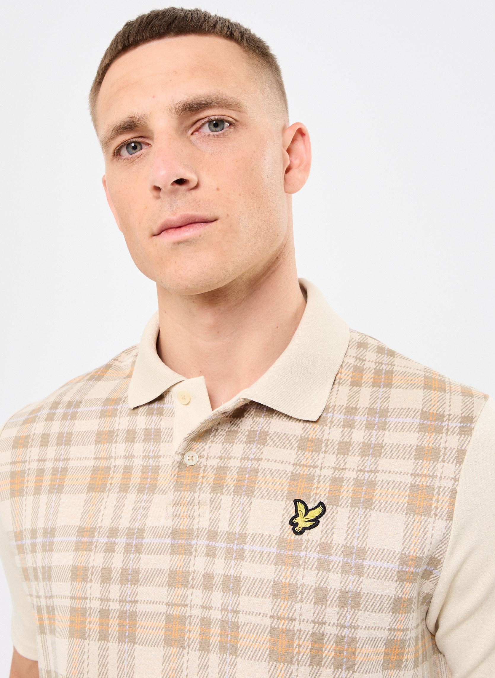 Polos manches courtes Spring Tartan Polo Shirt homme beige Lyle & Scott Polos manches courtes Spring Tartan Polo Shirt homme beige LUNA