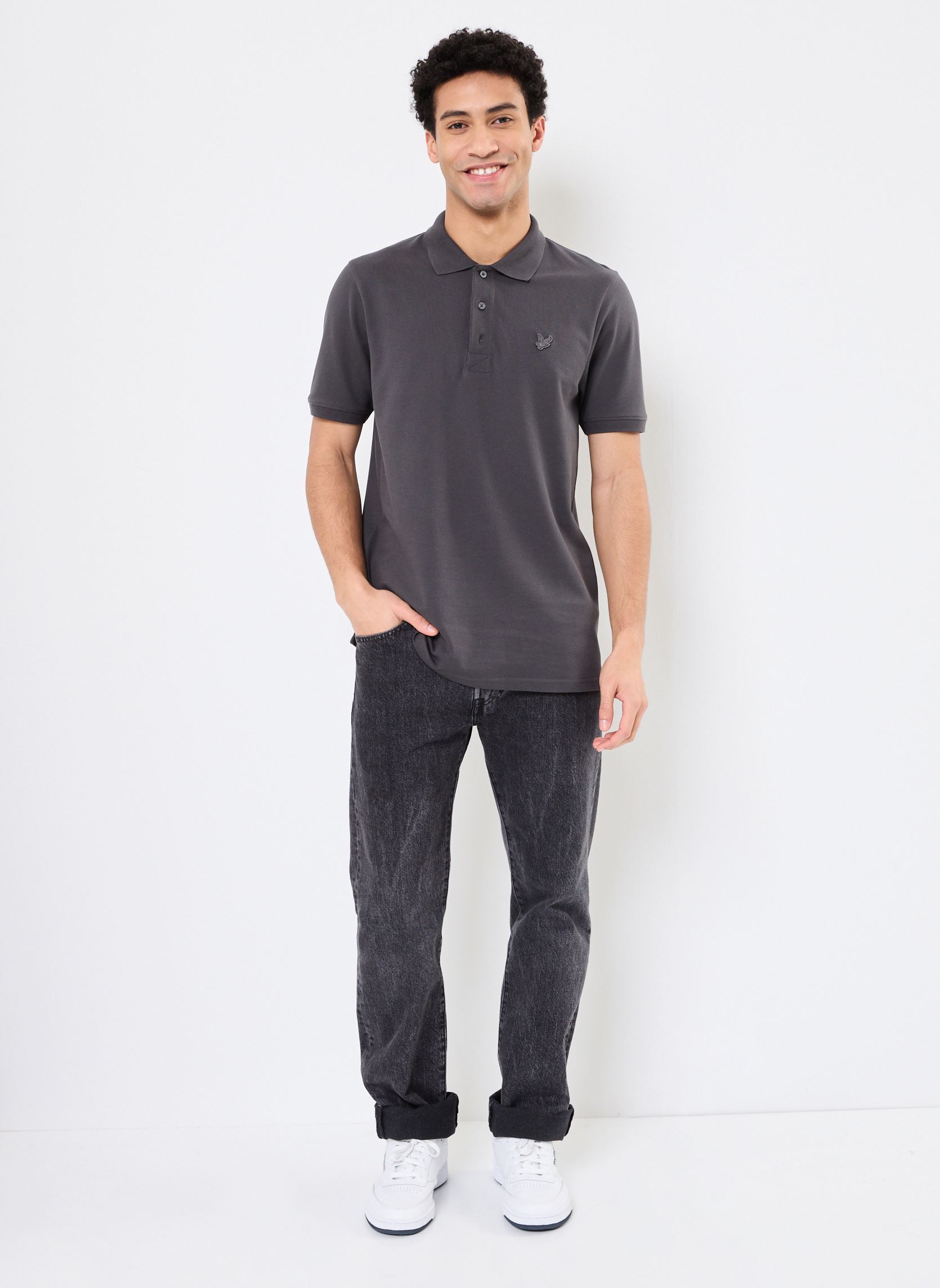Kurzarm-Poloshirts Superfine Polo Shirt herren grau Lyle & Scott Kurzarm-Poloshirts Superfine Polo Shirt herren grau GUNMETAL
