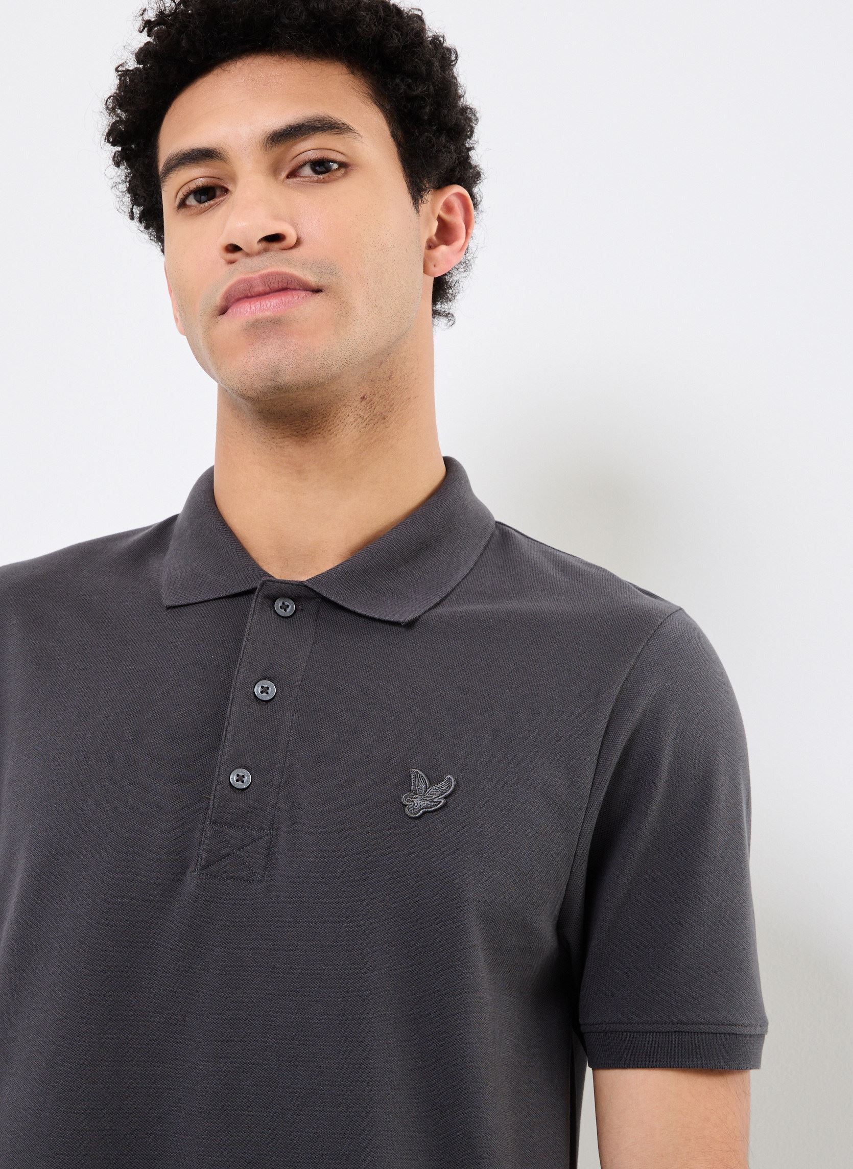 Kurzarm-Poloshirts Superfine Polo Shirt herren grau Lyle & Scott Kurzarm-Poloshirts Superfine Polo Shirt herren grau GUNMETAL