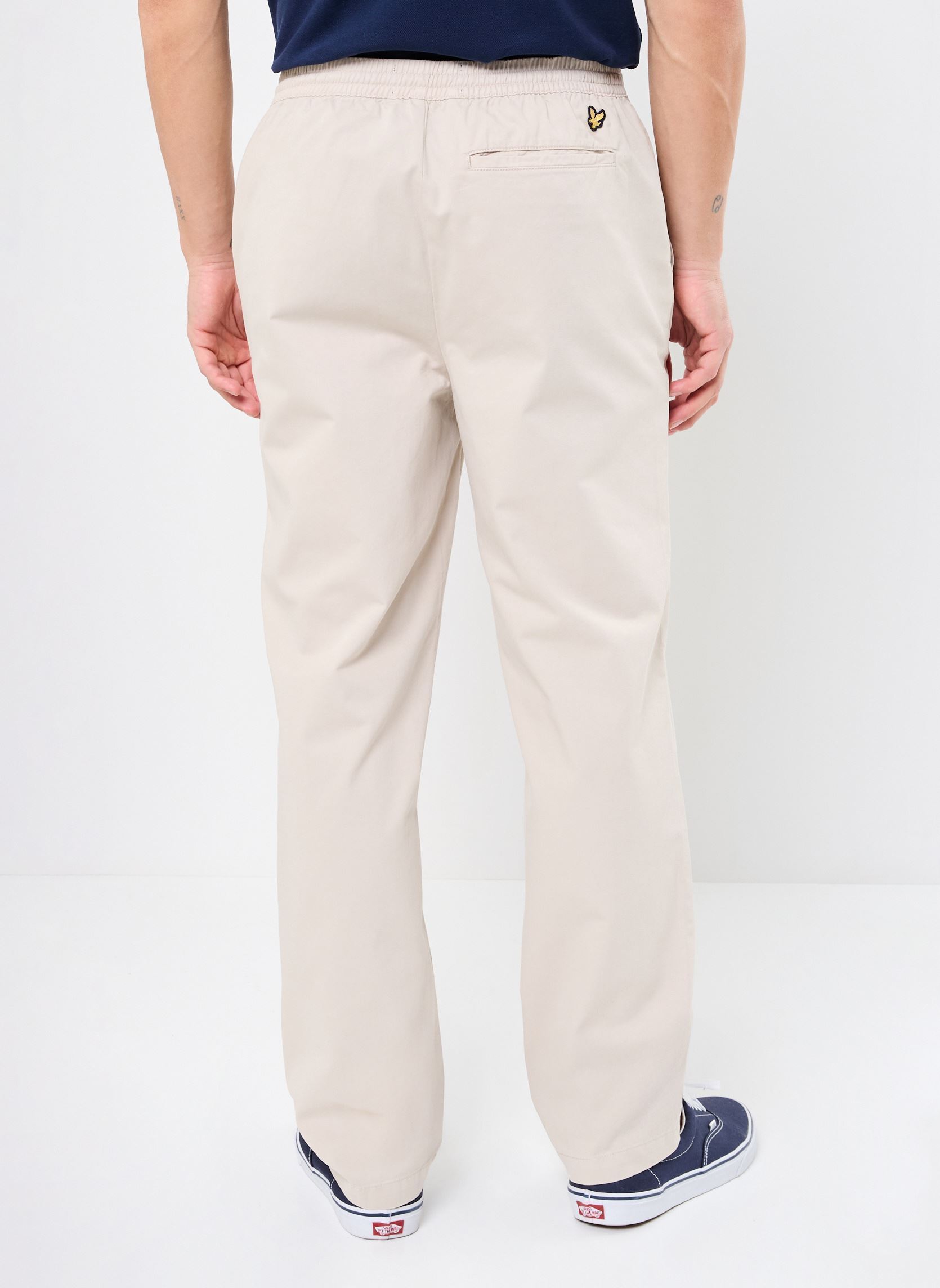 Pantalons chino Drawstring Tapered Chino homme beige Lyle & Scott Pantalons chino Drawstring Tapered Chino homme beige COVE