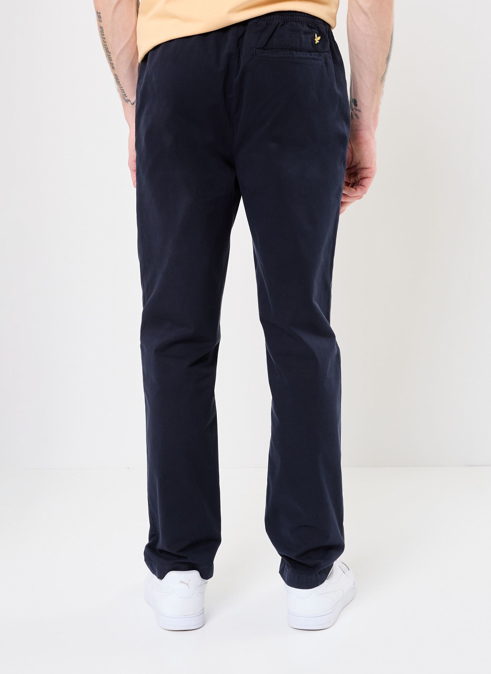 Pantaloni chino Drawstring Tapered Chino uomo blu Lyle & Scott Pantaloni chino Drawstring Tapered Chino uomo blu DARK NAVY