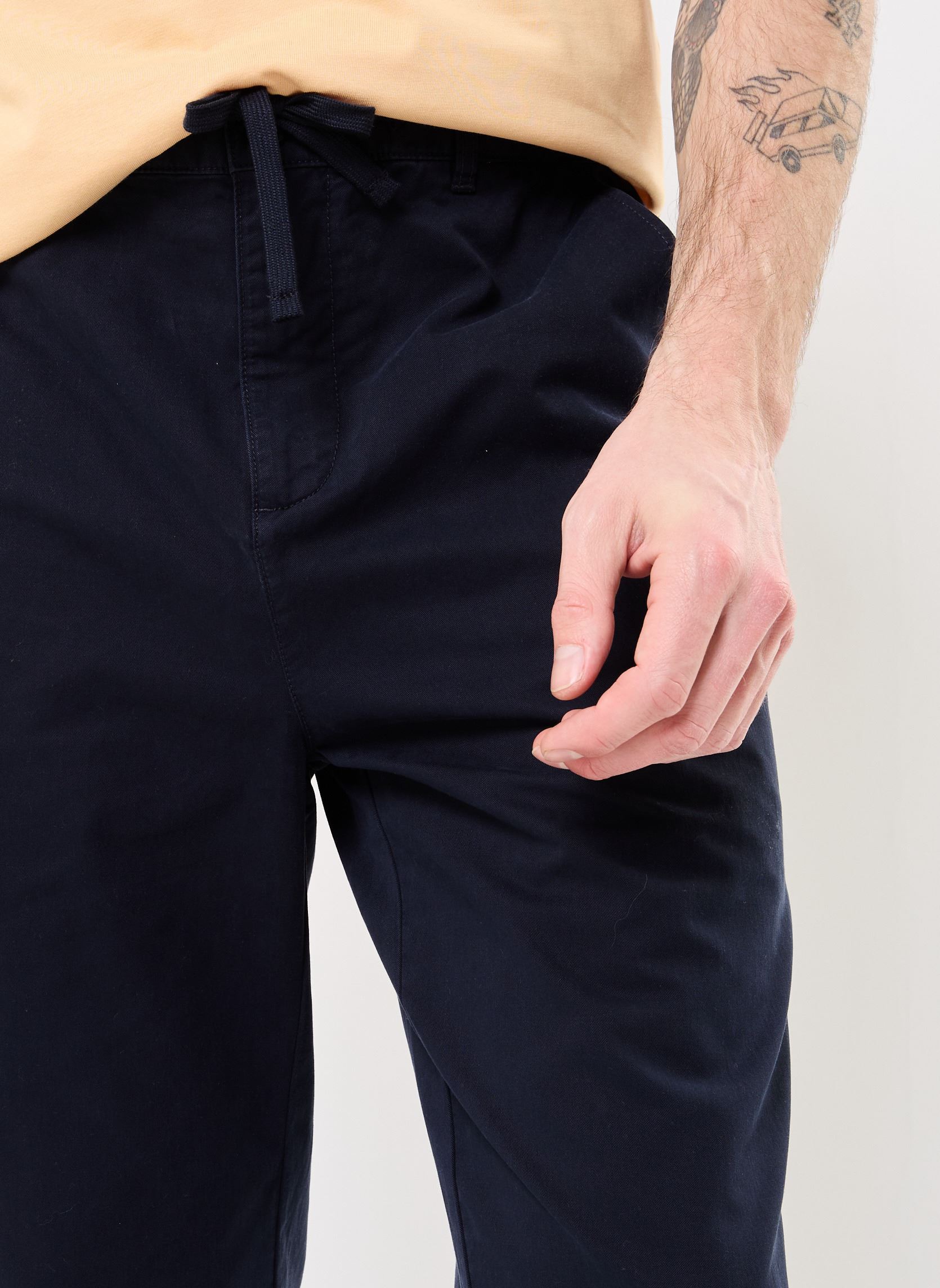 Pantaloni chino Drawstring Tapered Chino uomo blu Lyle & Scott Pantaloni chino Drawstring Tapered Chino uomo blu DARK NAVY