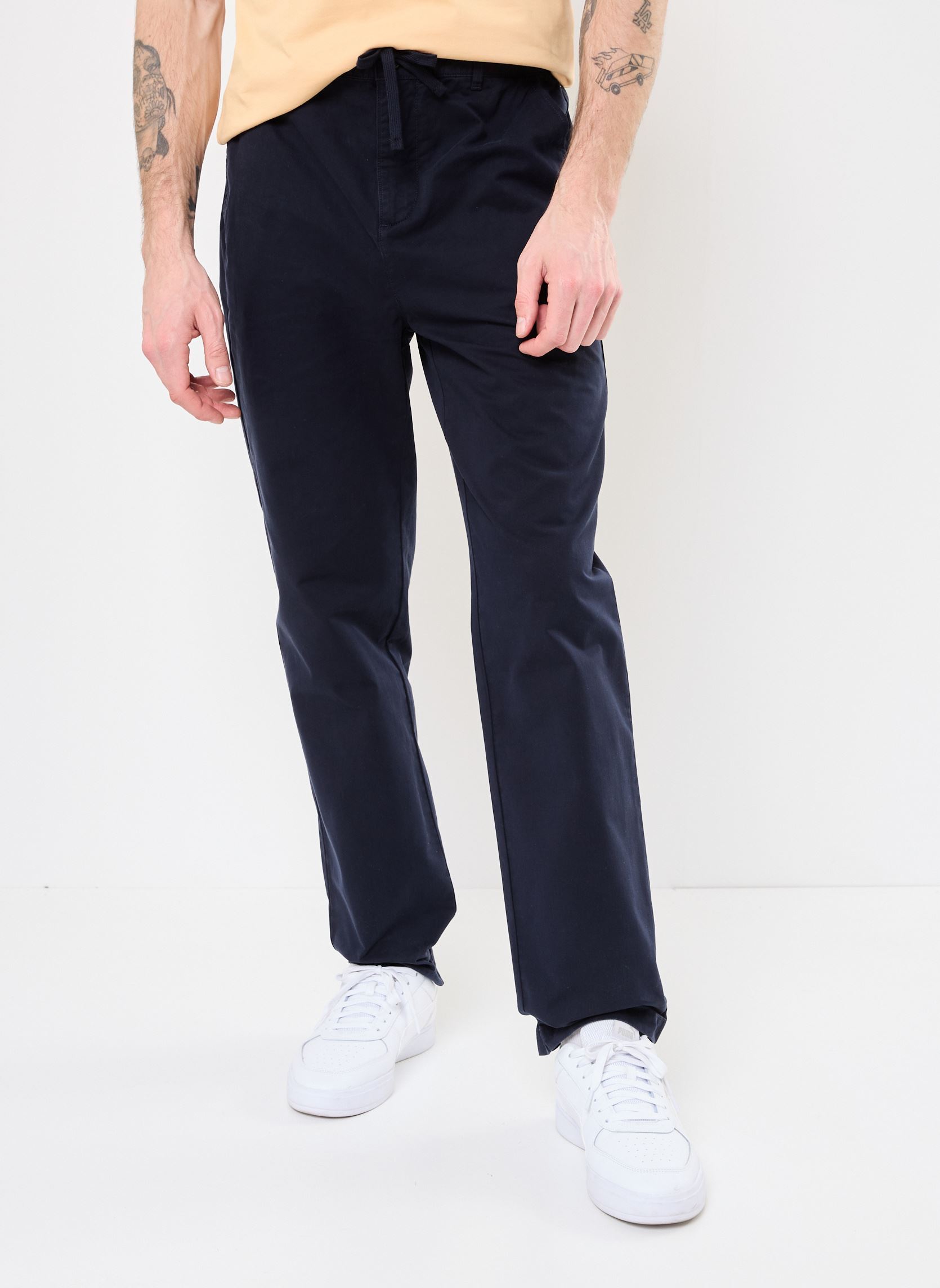 Pantaloni chino Drawstring Tapered Chino uomo blu Lyle & Scott Pantaloni chino Drawstring Tapered Chino uomo blu DARK NAVY