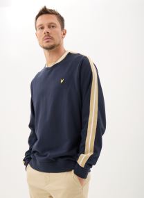Sweats Contrast Taped Sweatshirt homme bleu Lyle & Scott Sweats Contrast Taped Sweatshirt homme bleu DARK NAVY