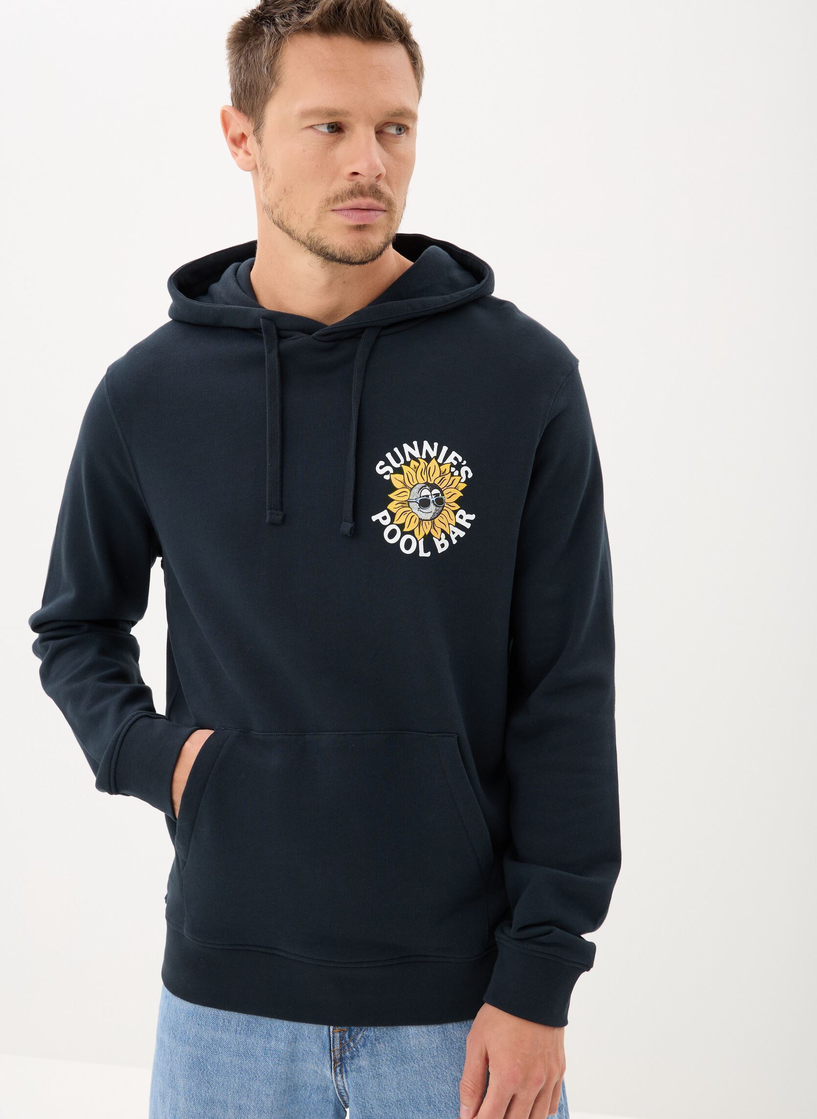 Felpe con cappuccio Sunnies Pool Bar Graphic Pullover Hoodie uomo blu Lyle & Scott Felpe con cappuccio Sunnies Pool Bar Graphic Pullover Hoodie uomo blu DARK NAVY