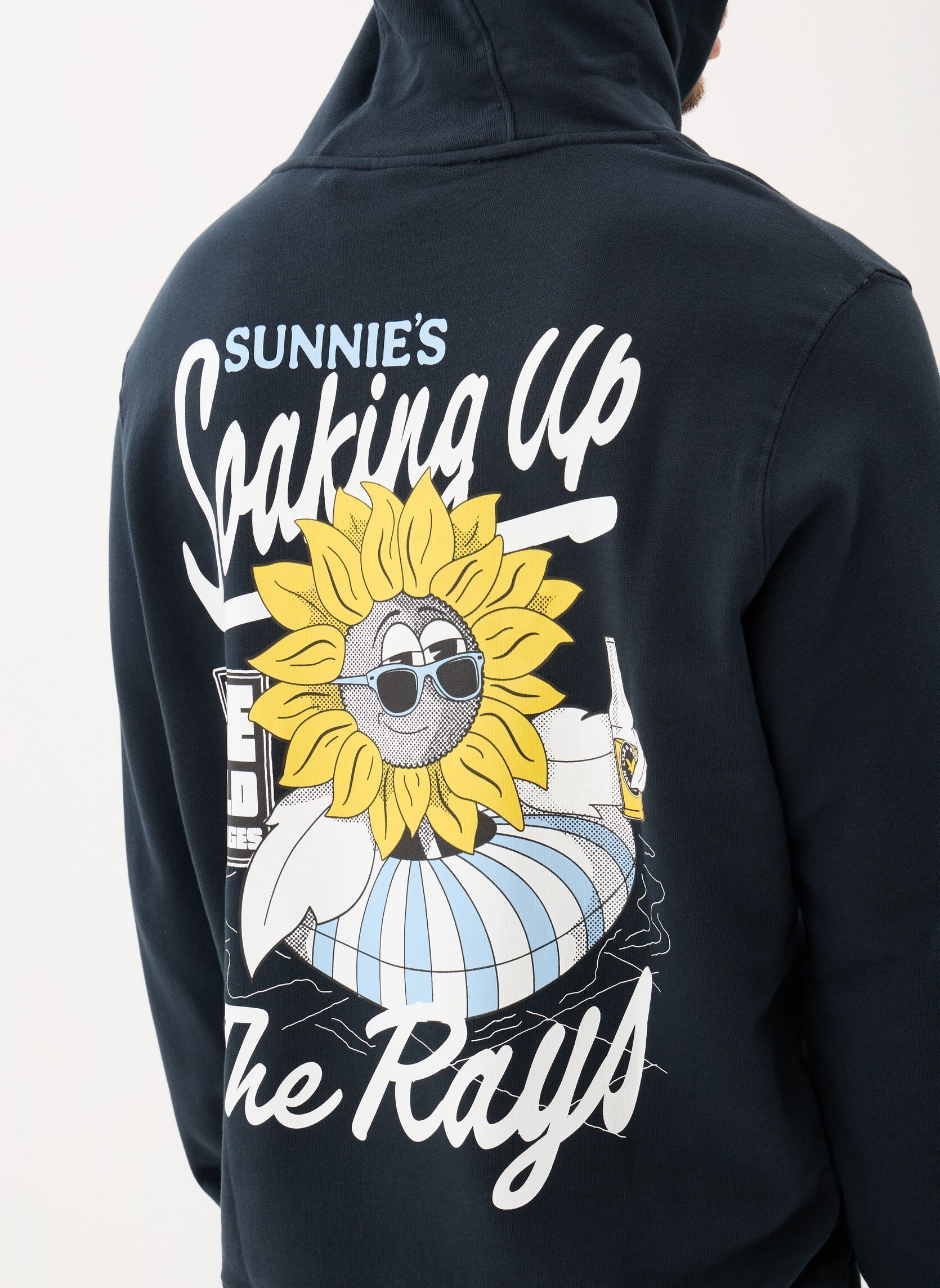 Felpe con cappuccio Sunnies Pool Bar Graphic Pullover Hoodie uomo blu Lyle & Scott Felpe con cappuccio Sunnies Pool Bar Graphic Pullover Hoodie uomo blu DARK NAVY