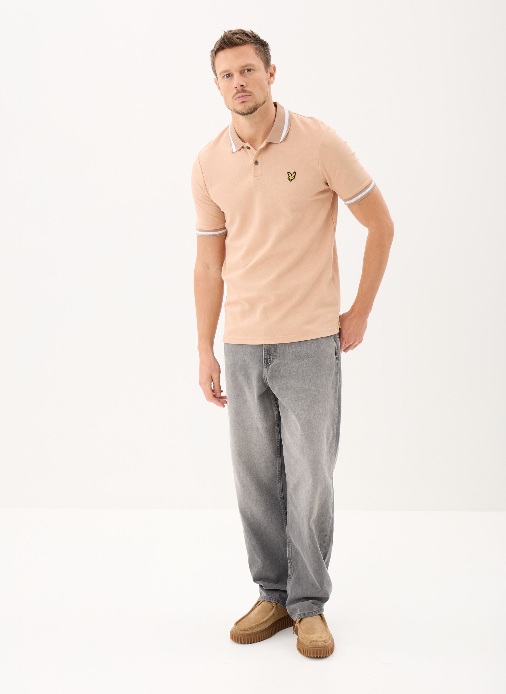 Polos manches courtes Multi Tipped Polo Shirt homme beige Lyle & Scott Polos manches courtes Multi Tipped Polo Shirt homme beige DEEP TAN/ WHITE/ OYSTER
