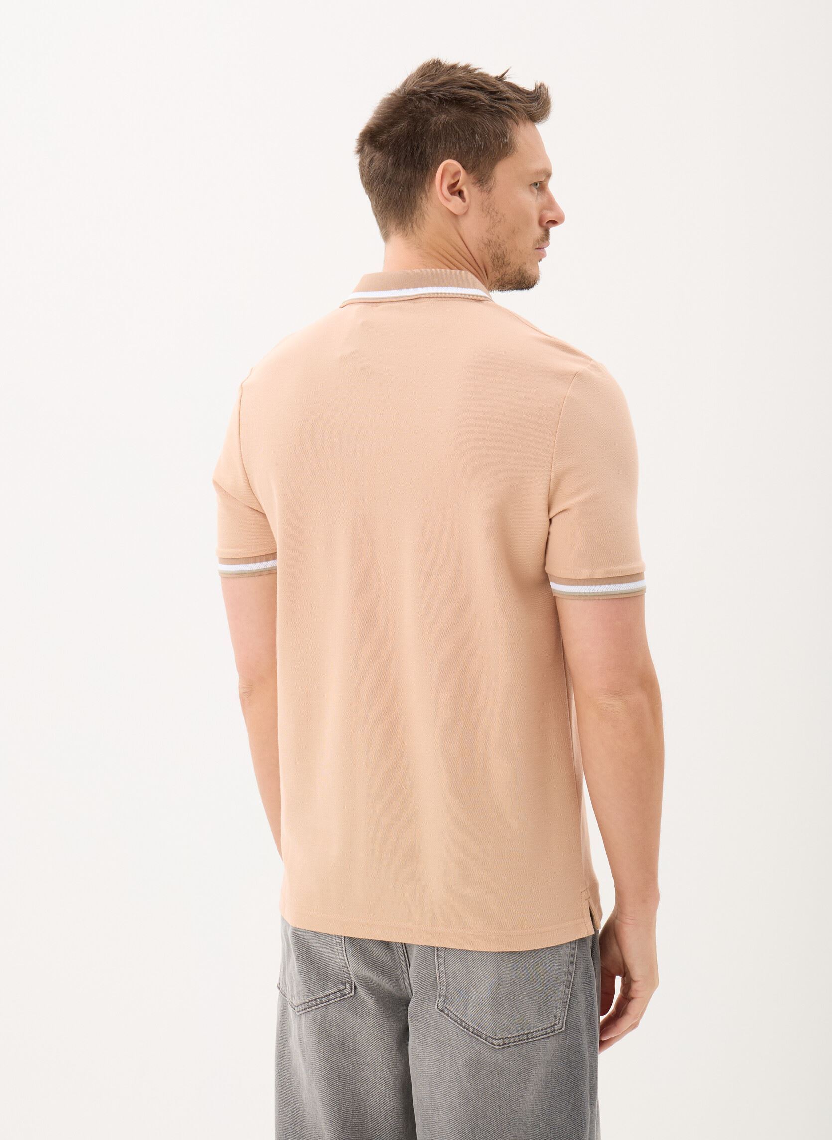 Polos manches courtes Multi Tipped Polo Shirt homme beige Lyle & Scott Polos manches courtes Multi Tipped Polo Shirt homme beige DEEP TAN/ WHITE/ OYSTER
