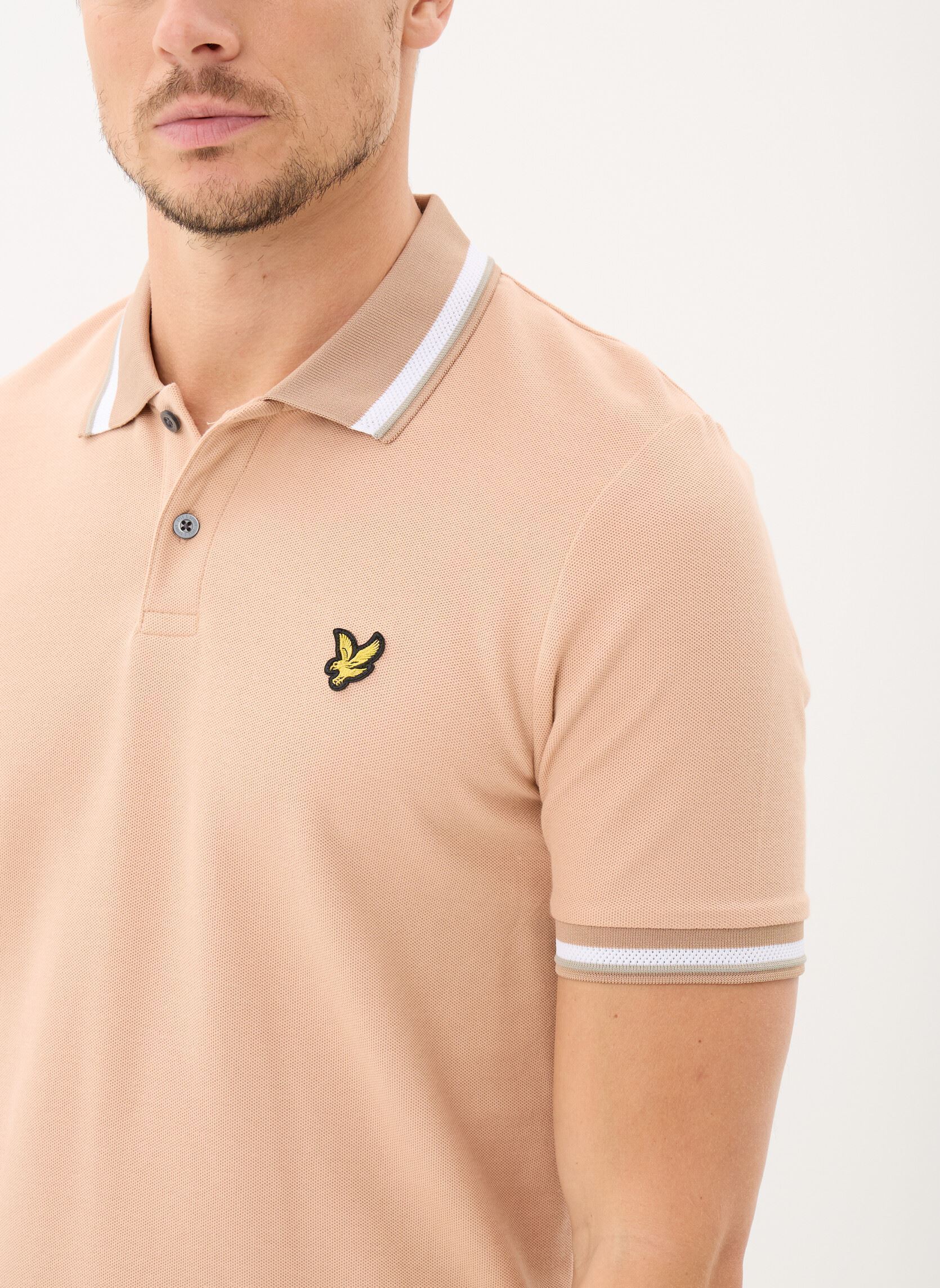Polos manches courtes Multi Tipped Polo Shirt homme beige Lyle & Scott Polos manches courtes Multi Tipped Polo Shirt homme beige DEEP TAN/ WHITE/ OYSTER