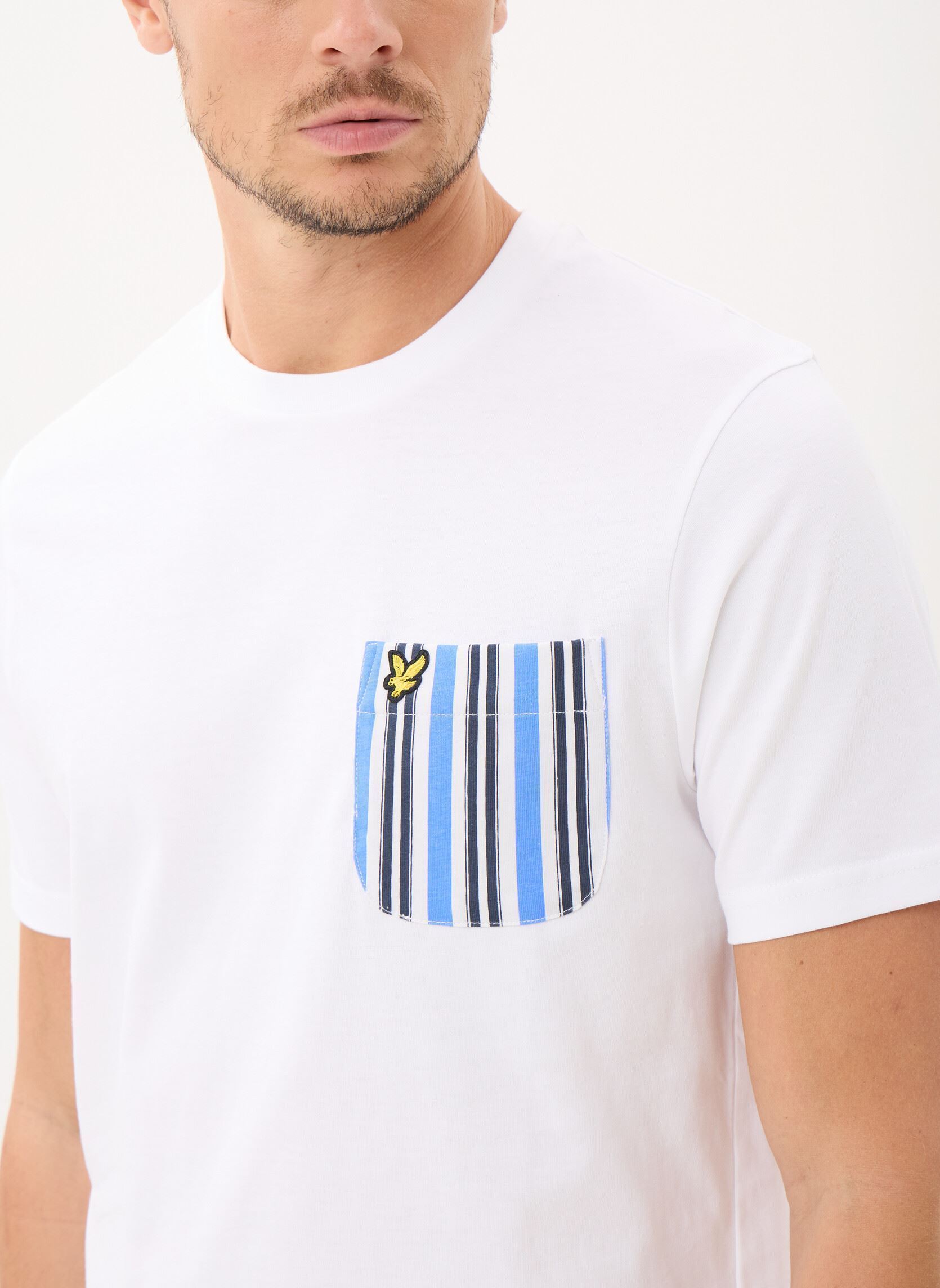 T-shirts met korte mouwen Stripe Pocket T-Shirt heren wit Lyle & Scott T-shirts met korte mouwen Stripe Pocket T-Shirt heren wit WHITE