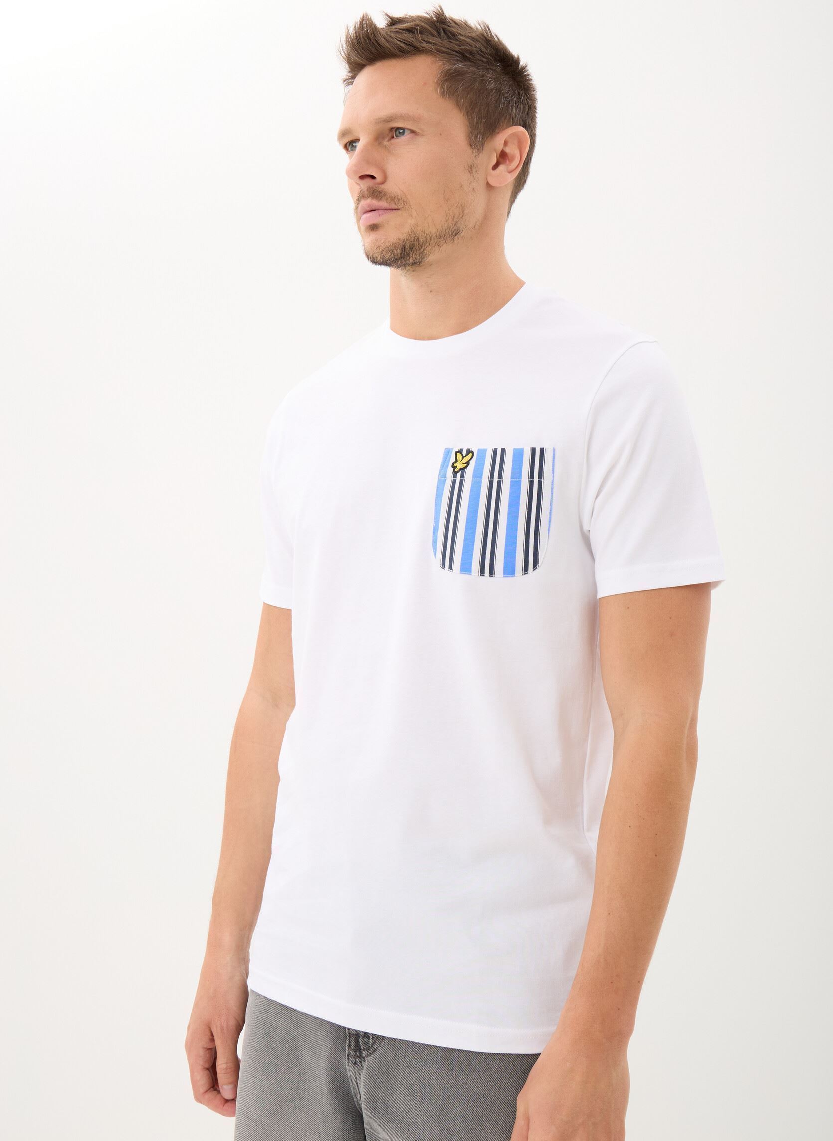 T-shirts met korte mouwen Stripe Pocket T-Shirt heren wit Lyle & Scott T-shirts met korte mouwen Stripe Pocket T-Shirt heren wit WHITE