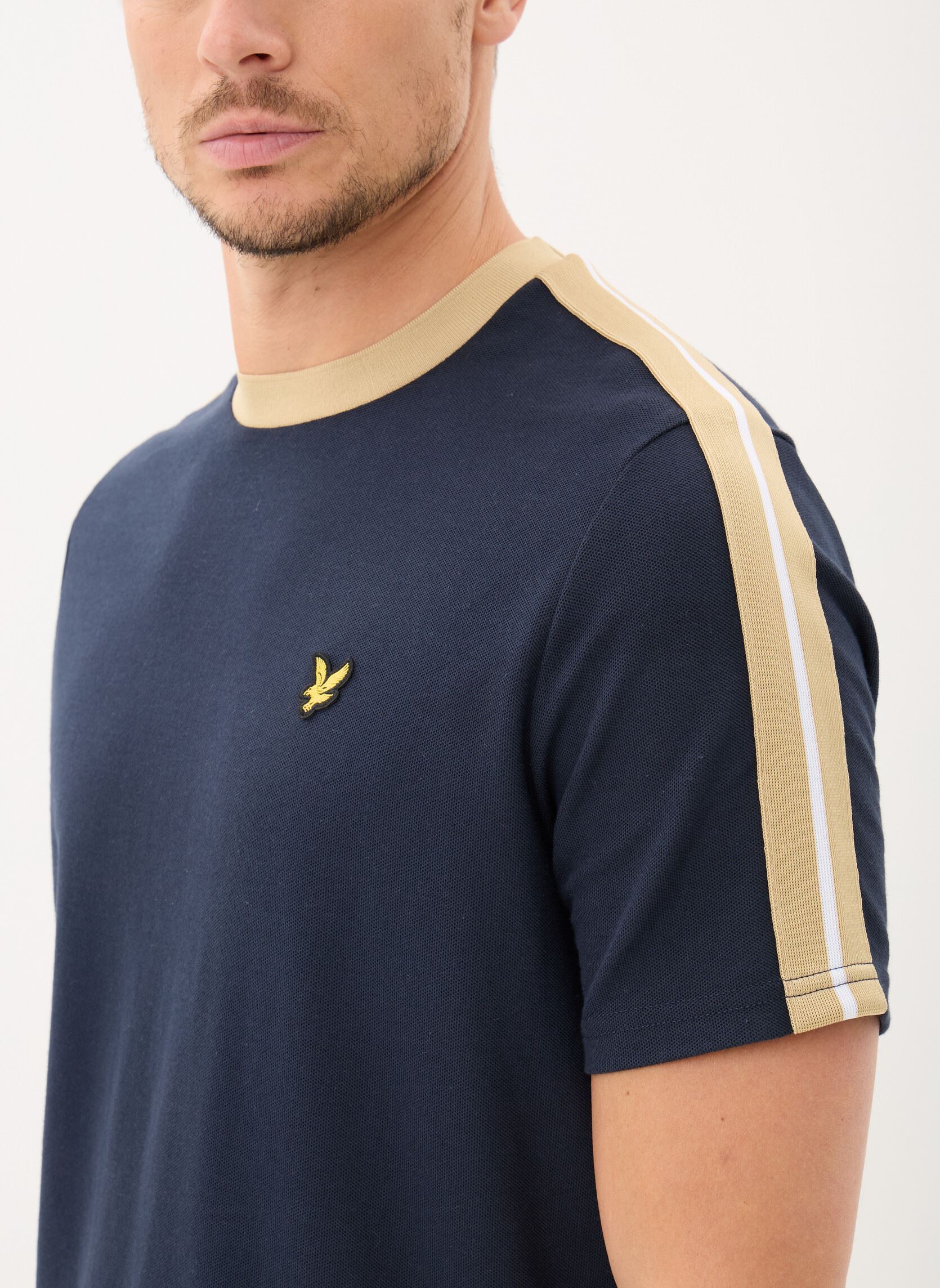 Tee-shirts manches courtes Contrast Taped T-Shirt homme bleu Lyle & Scott Tee-shirts manches courtes Contrast Taped T-Shirt homme bleu DARK NAVY