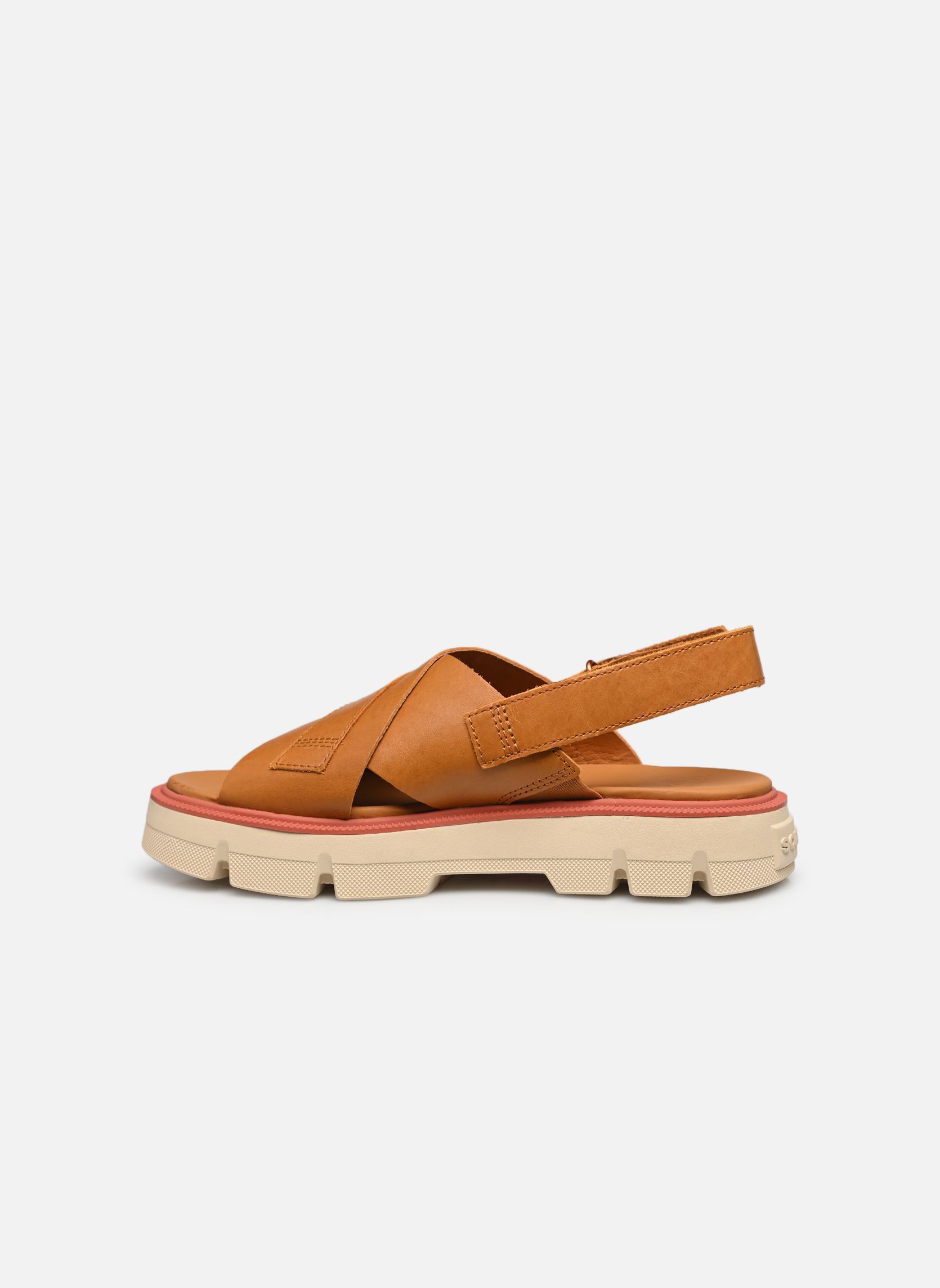 Flache Sandalen REIN CB CRISSCROSS SANDAL damen braun Sorel Flache Sandalen REIN CB CRISSCROSS SANDAL damen braun Canyon Gold, Bleached Ceramic