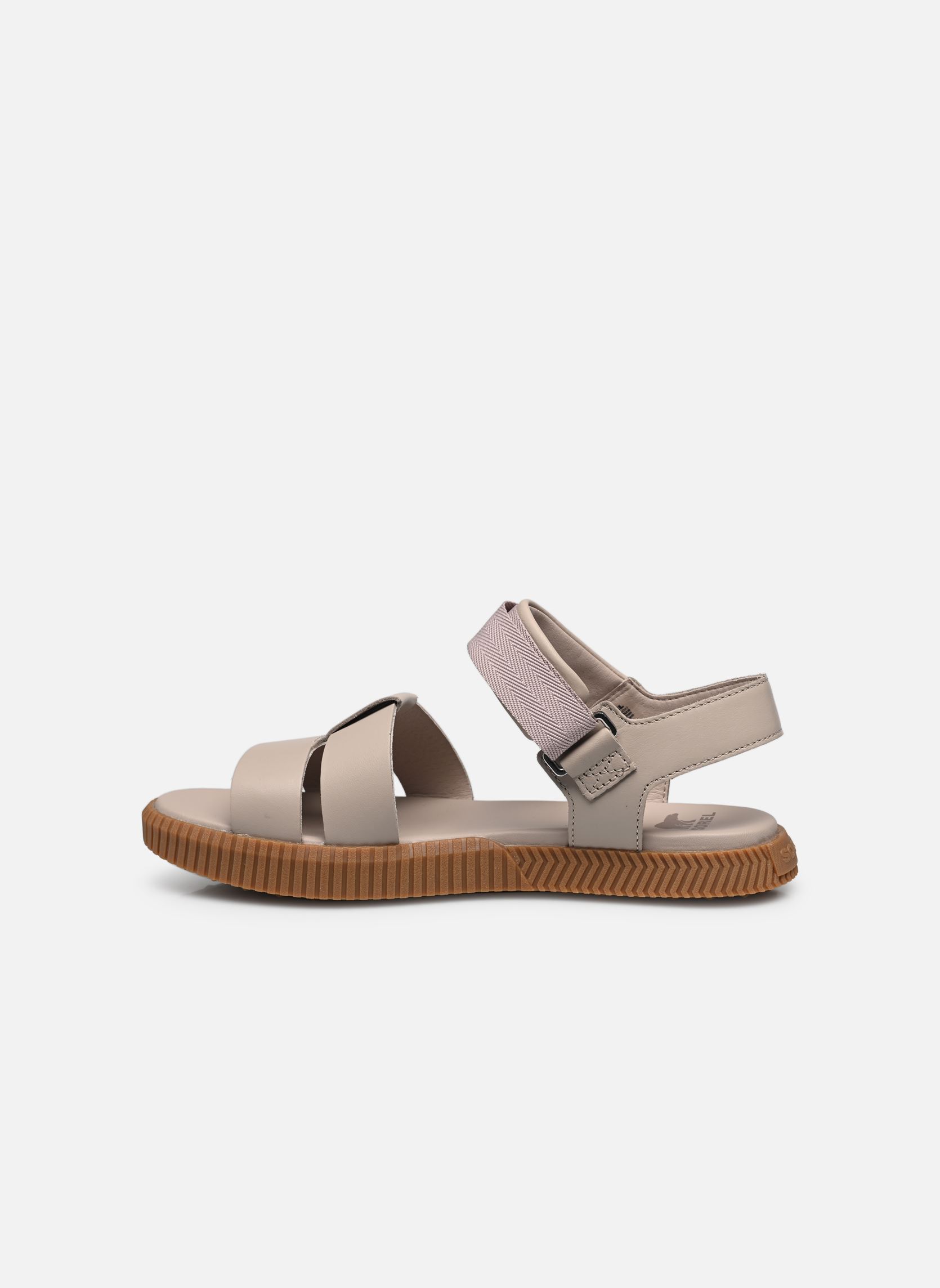 Sandalias planas ONA AVE ANKLE STRAP FLAT SANDAL mujer gris Sorel Sandalias planas ONA AVE ANKLE STRAP FLAT SANDAL mujer gris Crushed Clay, Gum