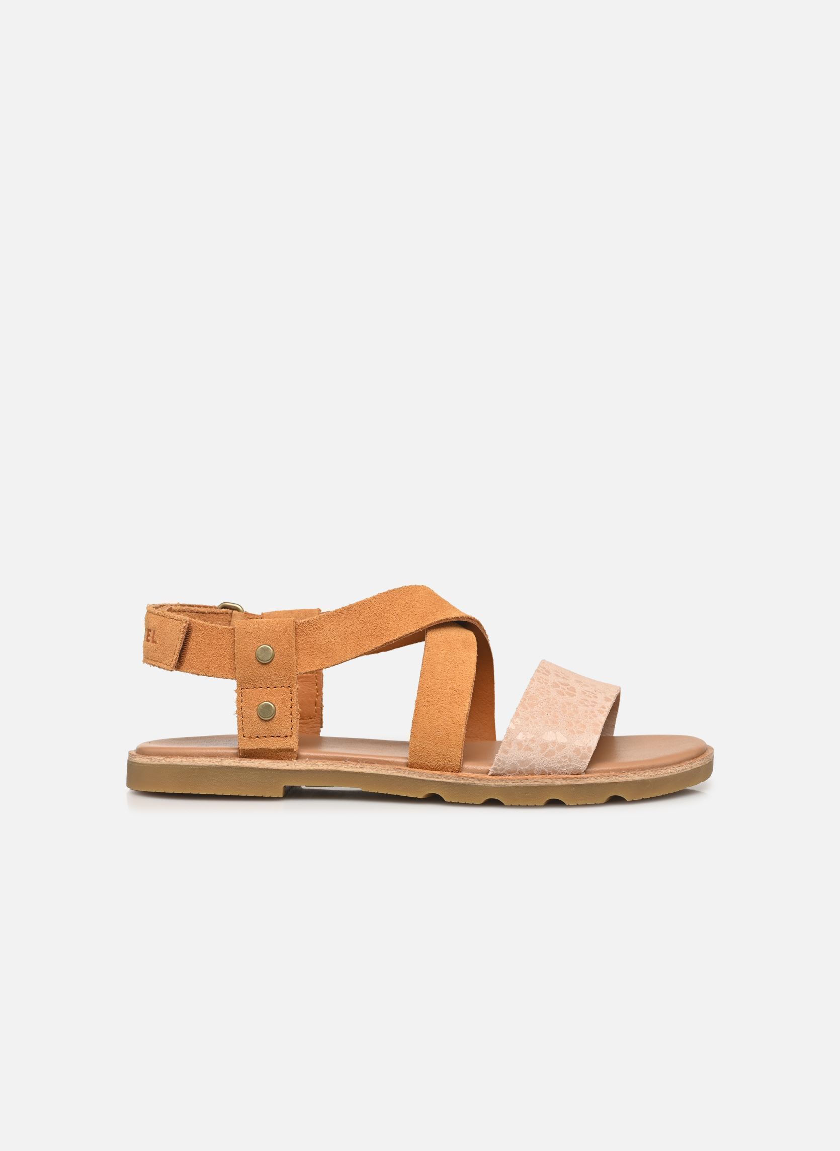 Flache Sandalen ELLA III CRISSCROSS SANDAL damen braun Sorel Flache Sandalen ELLA III CRISSCROSS SANDAL damen braun Pearlescent, Canyon Gold