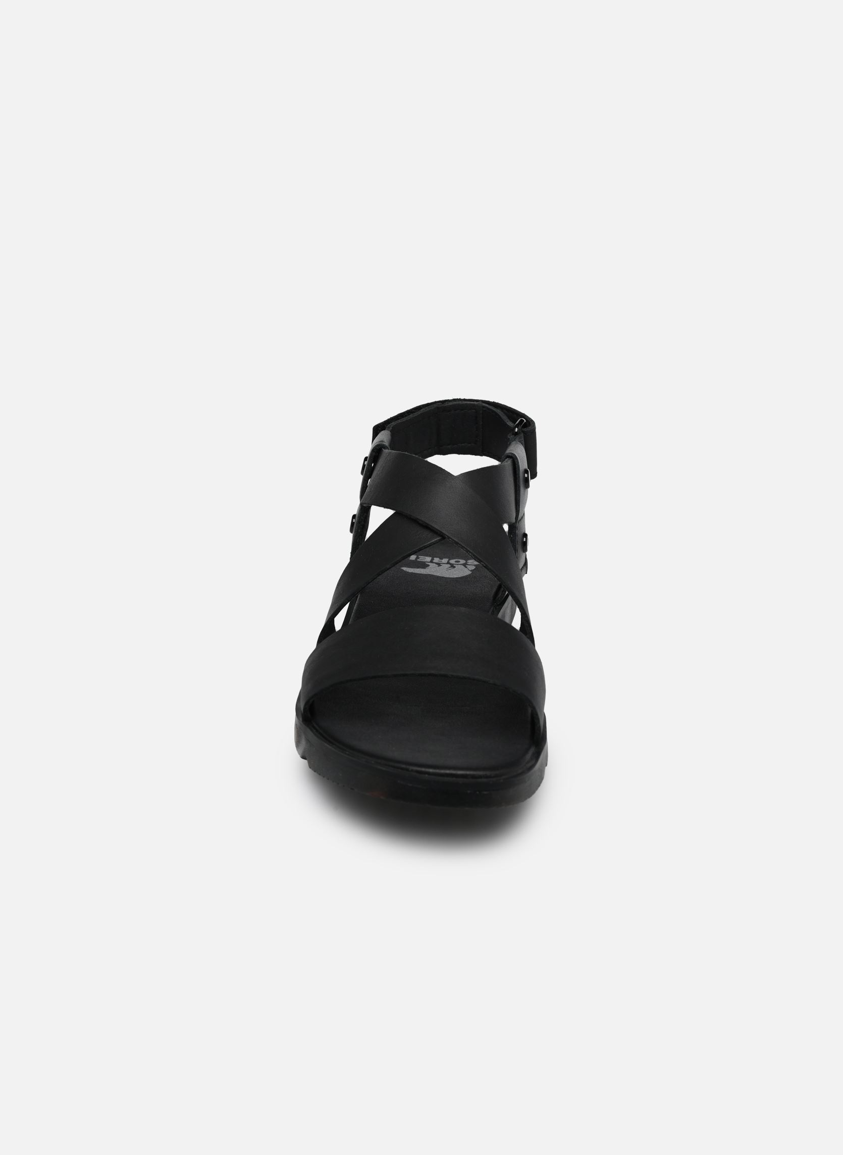 Sandales plates ELLA III CRISSCROSS SANDAL femme noir Sorel Sandales plates ELLA III CRISSCROSS SANDAL femme noir Black, Dark Graphite