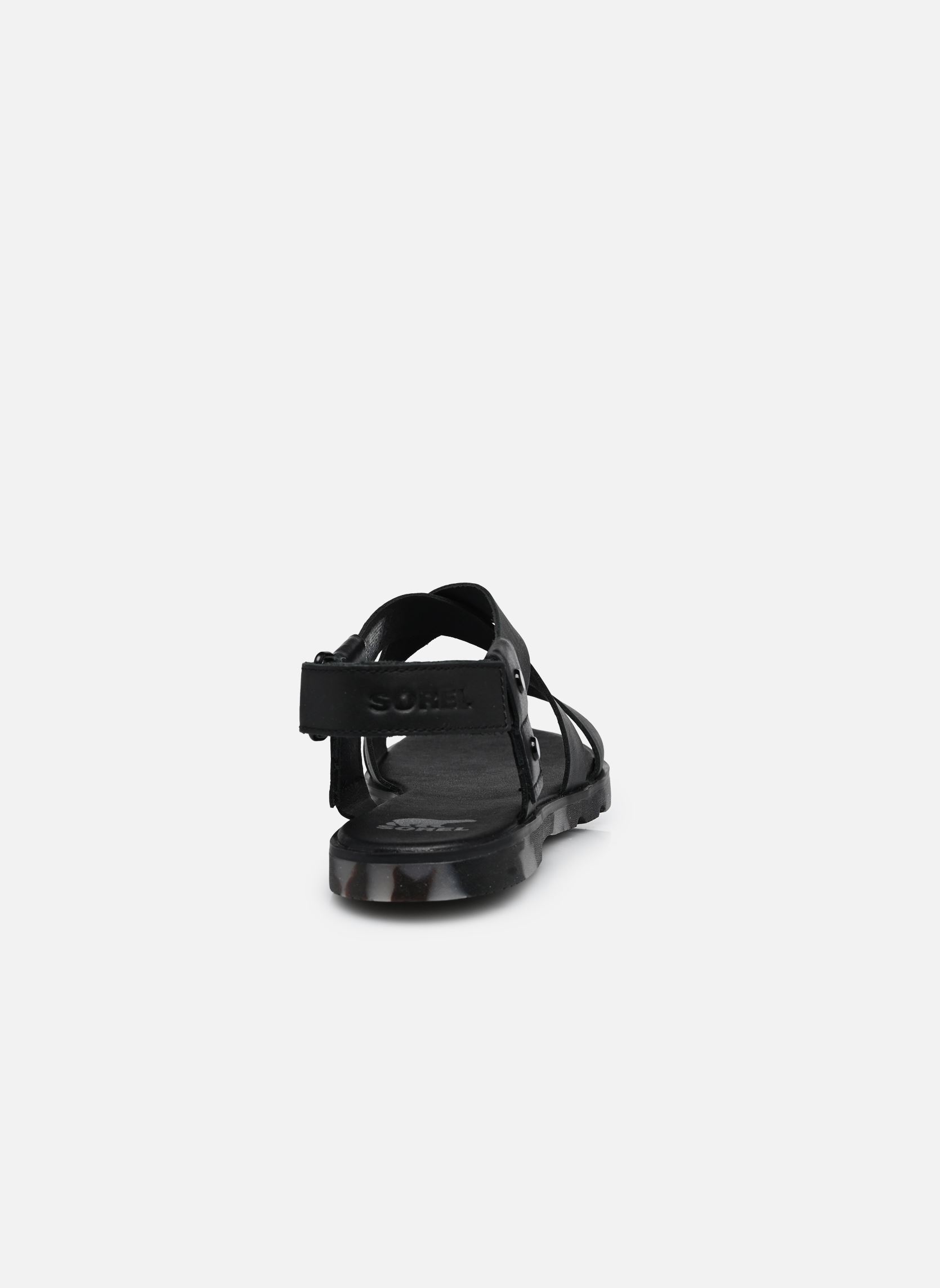 Sandales plates ELLA III CRISSCROSS SANDAL femme noir Sorel Sandales plates ELLA III CRISSCROSS SANDAL femme noir Black, Dark Graphite