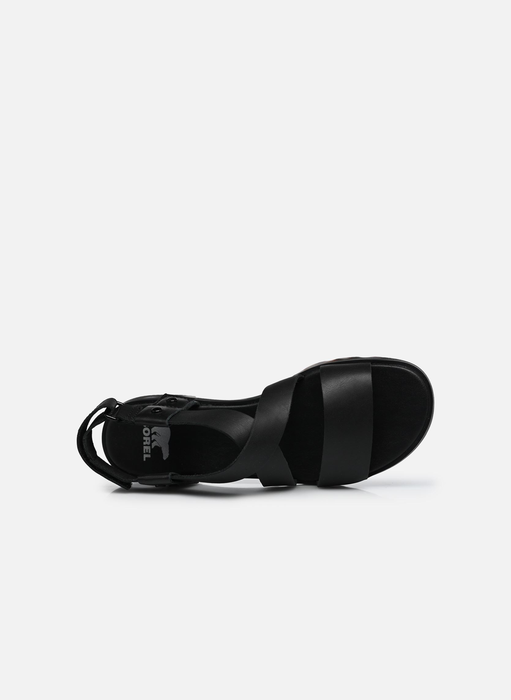 Sandales plates ELLA III CRISSCROSS SANDAL femme noir Sorel Sandales plates ELLA III CRISSCROSS SANDAL femme noir Black, Dark Graphite