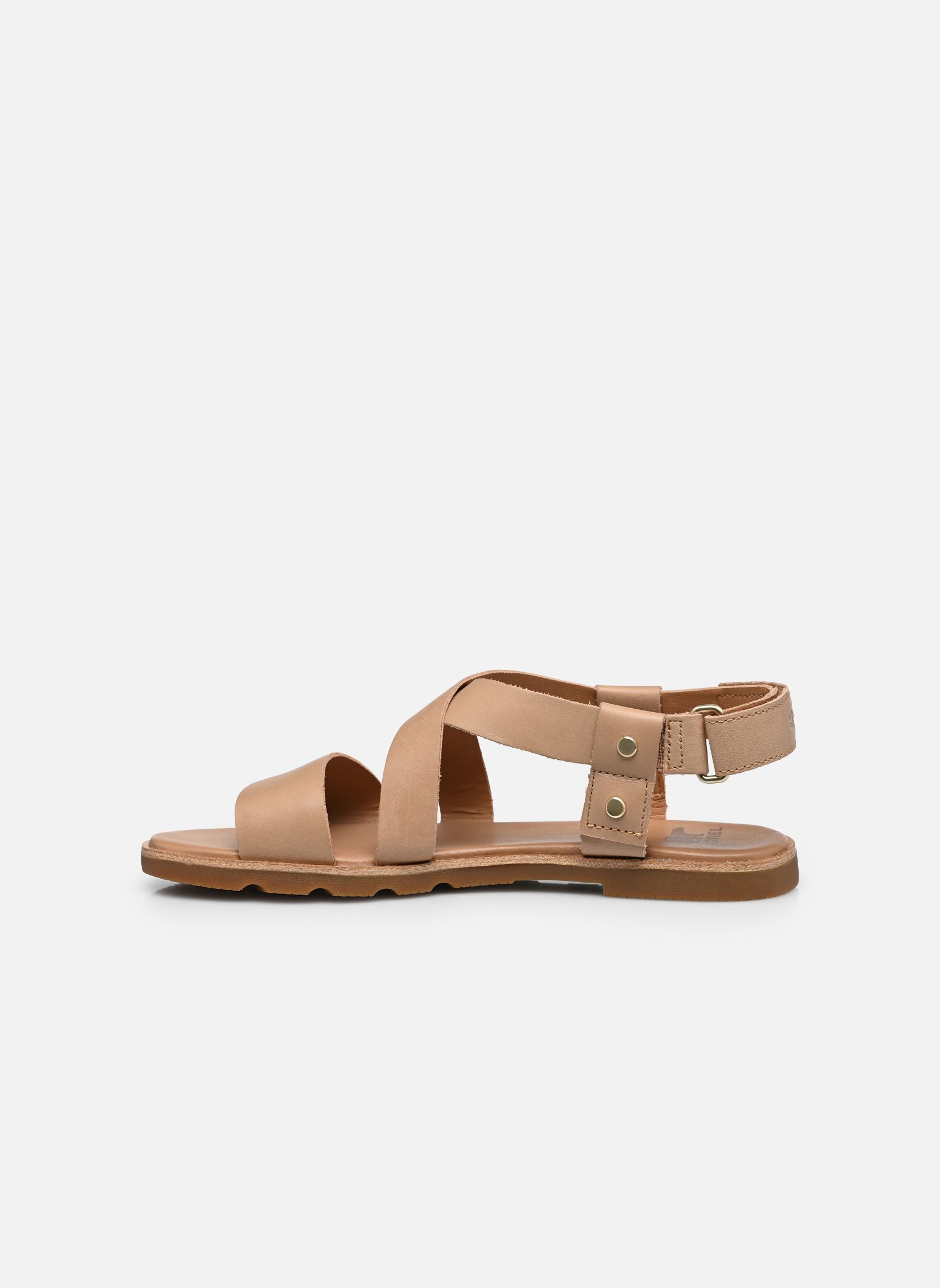 Flache Sandalen ELLA III CRISSCROSS SANDAL damen beige Sorel Flache Sandalen ELLA III CRISSCROSS SANDAL damen beige Honest Beige, Gum 2