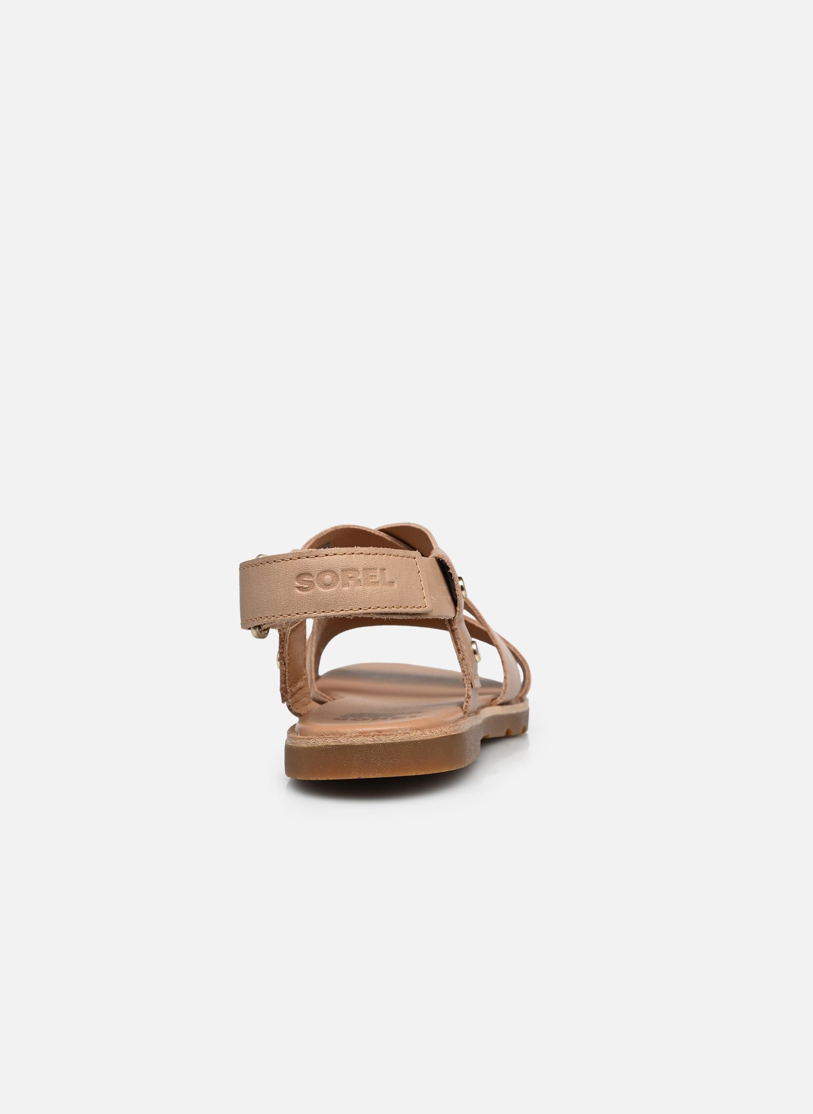 Flache Sandalen ELLA III CRISSCROSS SANDAL damen beige Sorel Flache Sandalen ELLA III CRISSCROSS SANDAL damen beige Honest Beige, Gum 2
