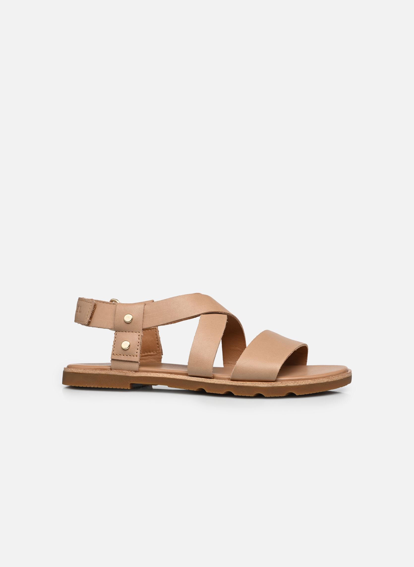 Flache Sandalen ELLA III CRISSCROSS SANDAL damen beige Sorel Flache Sandalen ELLA III CRISSCROSS SANDAL damen beige Honest Beige, Gum 2