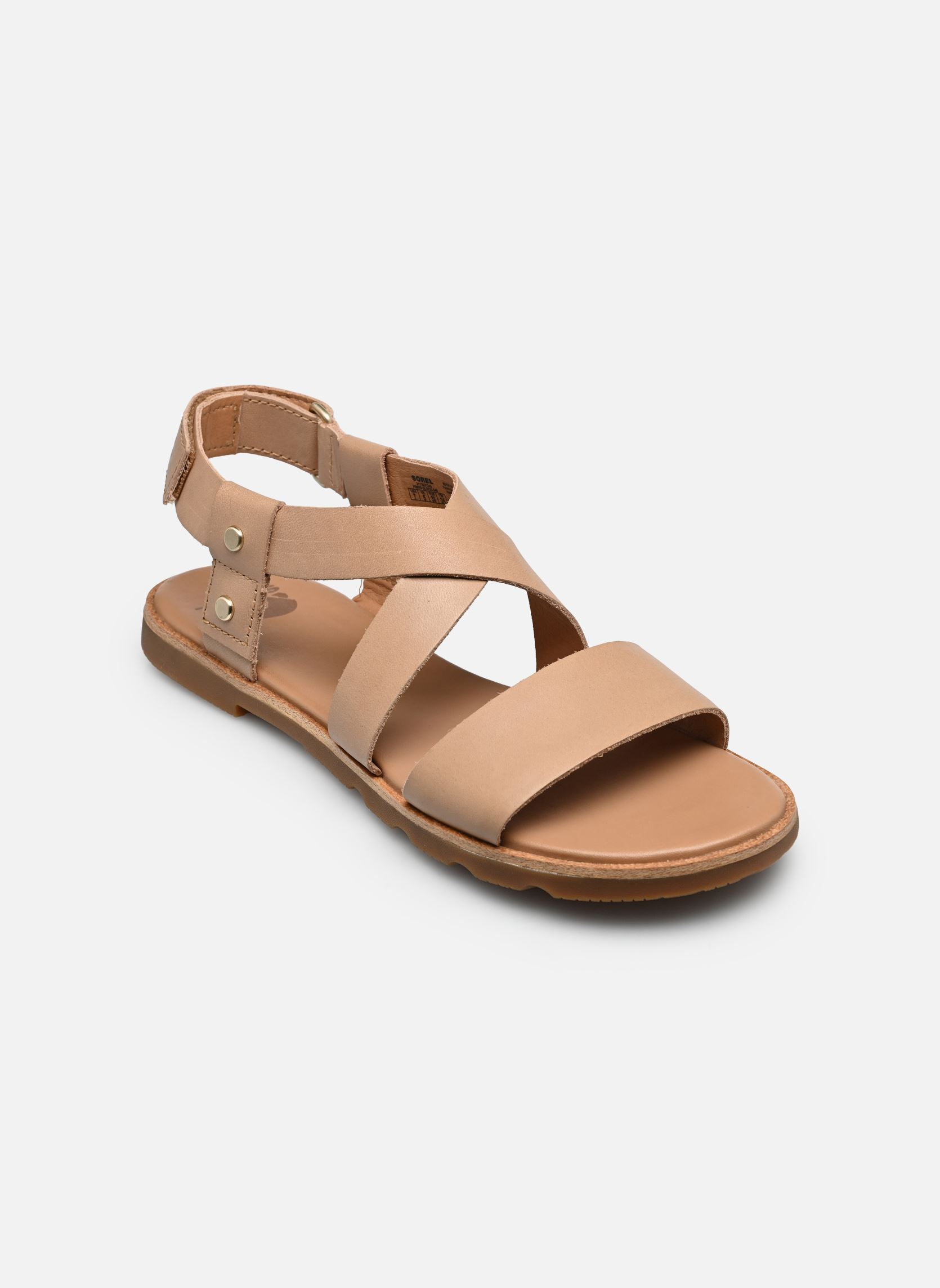 Flache Sandalen ELLA III CRISSCROSS SANDAL damen beige Sorel Flache Sandalen ELLA III CRISSCROSS SANDAL damen beige Honest Beige, Gum 2