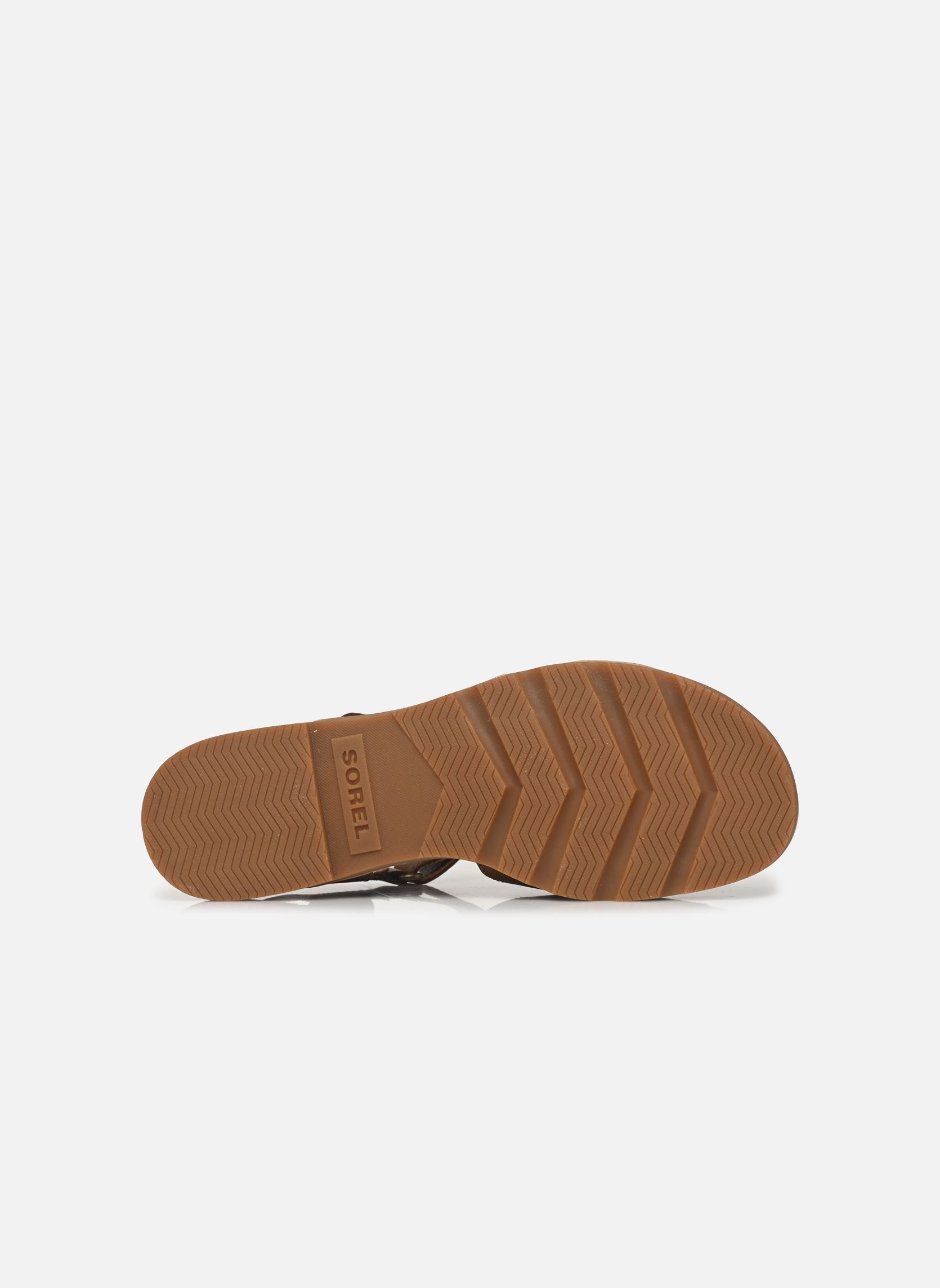 Platte sandalen ELLA III ANKLE STRAP dames bruin Sorel Platte sandalen ELLA III ANKLE STRAP dames bruin Velvet Tan, Gum