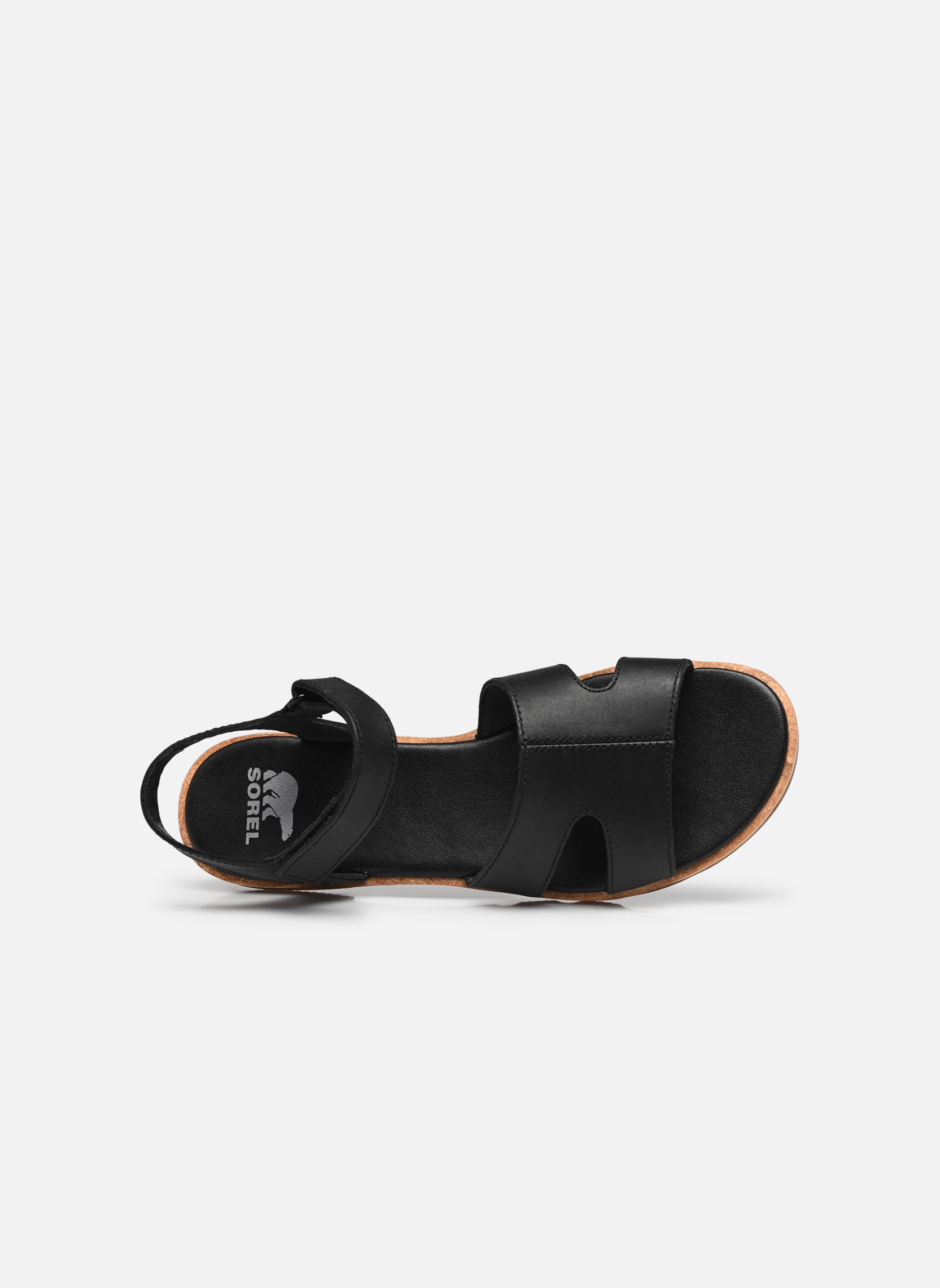 Sandalias planas ELLA III ANKLE STRAP mujer negro Sorel Sandalias planas ELLA III ANKLE STRAP mujer negro Black, Gum 2