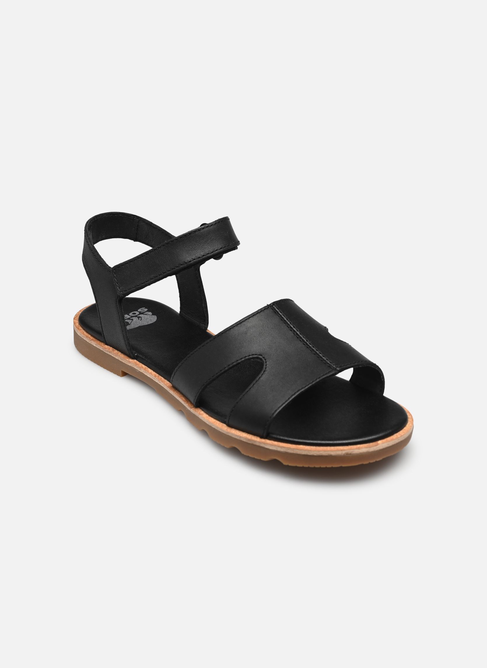 Sandalias planas ELLA III ANKLE STRAP mujer negro Sorel Sandalias planas ELLA III ANKLE STRAP mujer negro Black, Gum 2