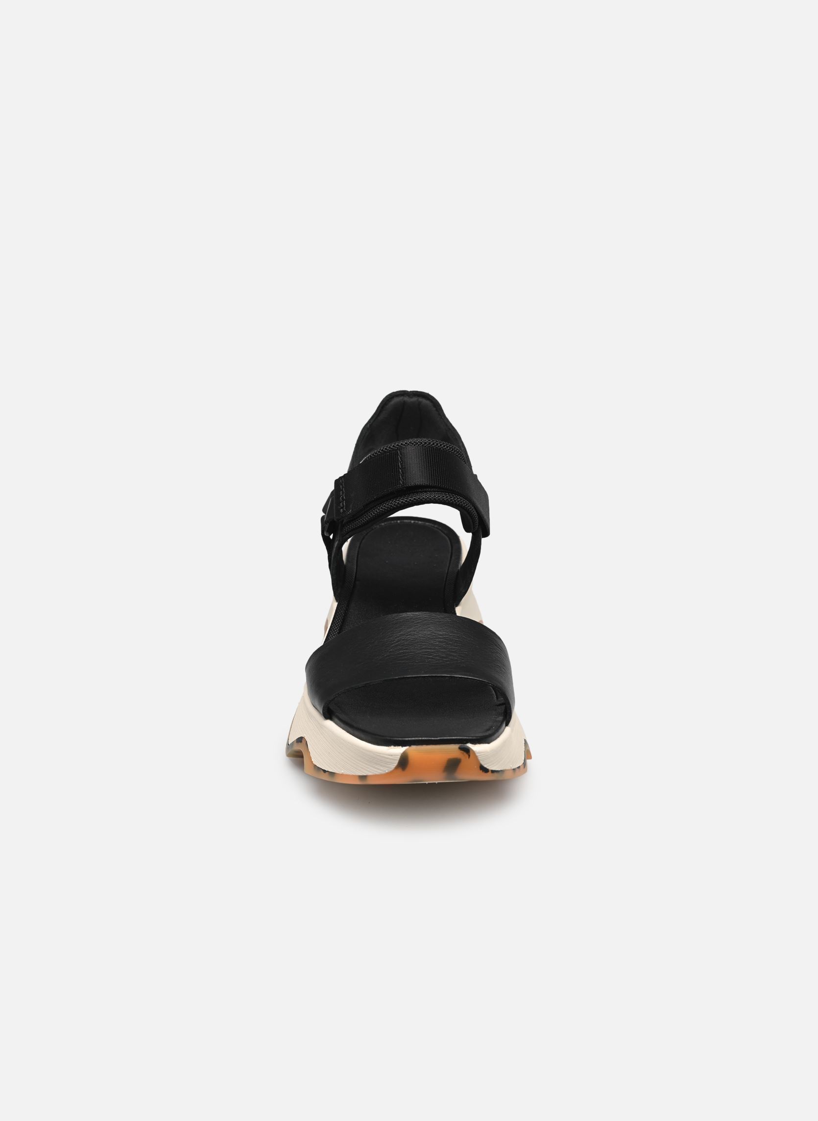Sandalen met sleehak en plateau KINETIC IMPACT Y-STRAP HIGH SANDAL dames zwart Sorel Sandalen met sleehak en plateau KINETIC IMPACT Y-STRAP HIGH SANDAL dames zwart Black, Chalk