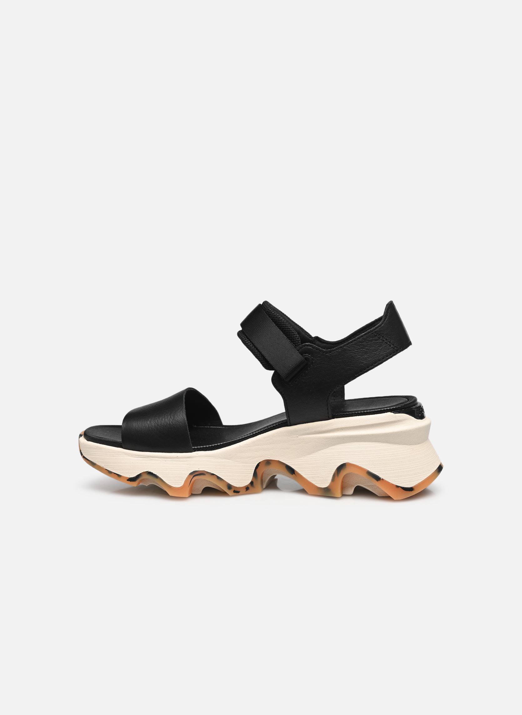 Sandalen met sleehak en plateau KINETIC IMPACT Y-STRAP HIGH SANDAL dames zwart Sorel Sandalen met sleehak en plateau KINETIC IMPACT Y-STRAP HIGH SANDAL dames zwart Black, Chalk