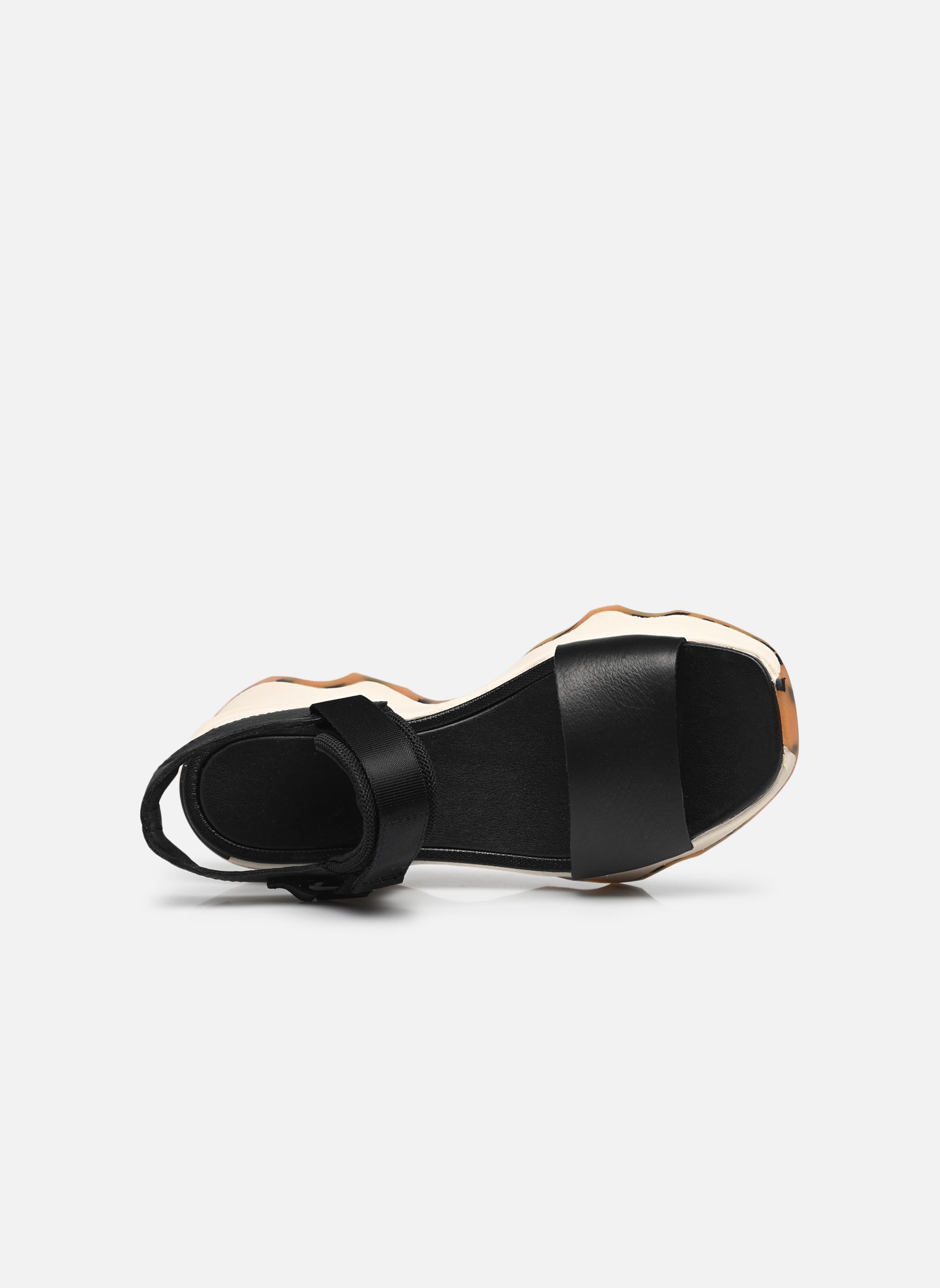 Sandalen met sleehak en plateau KINETIC IMPACT Y-STRAP HIGH SANDAL dames zwart Sorel Sandalen met sleehak en plateau KINETIC IMPACT Y-STRAP HIGH SANDAL dames zwart Black, Chalk
